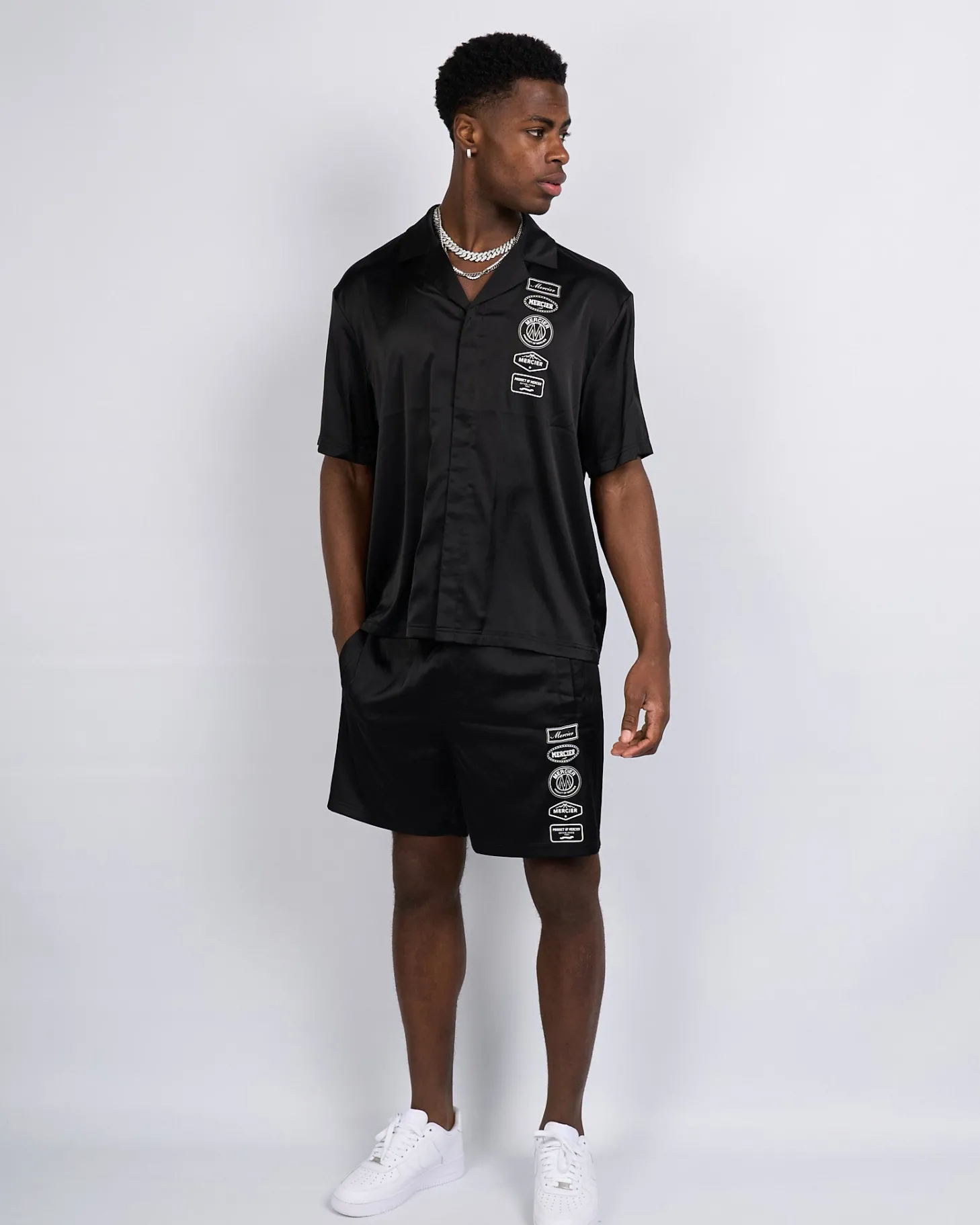 Mercier Summer Sets*Black 2.0 Badge Resort Shorts