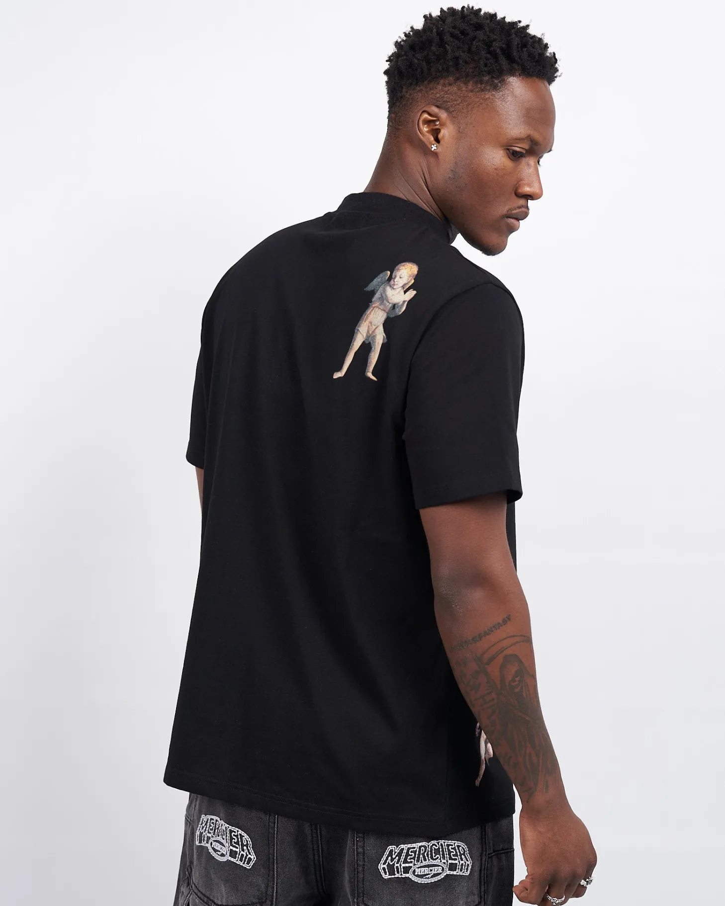 Mercier T-shirts*Black Angelo Relaxed Tshirt