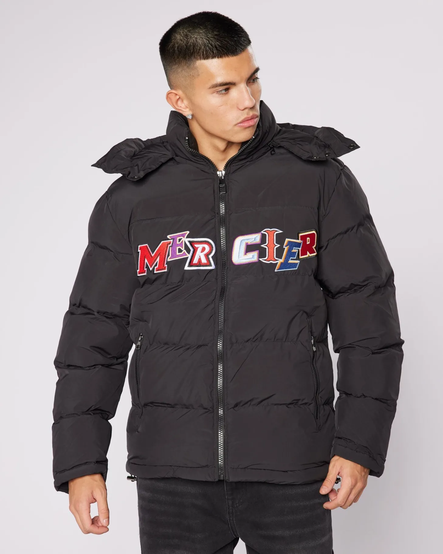 Mercier Jackets*Black Anonymous Puffer Jacket