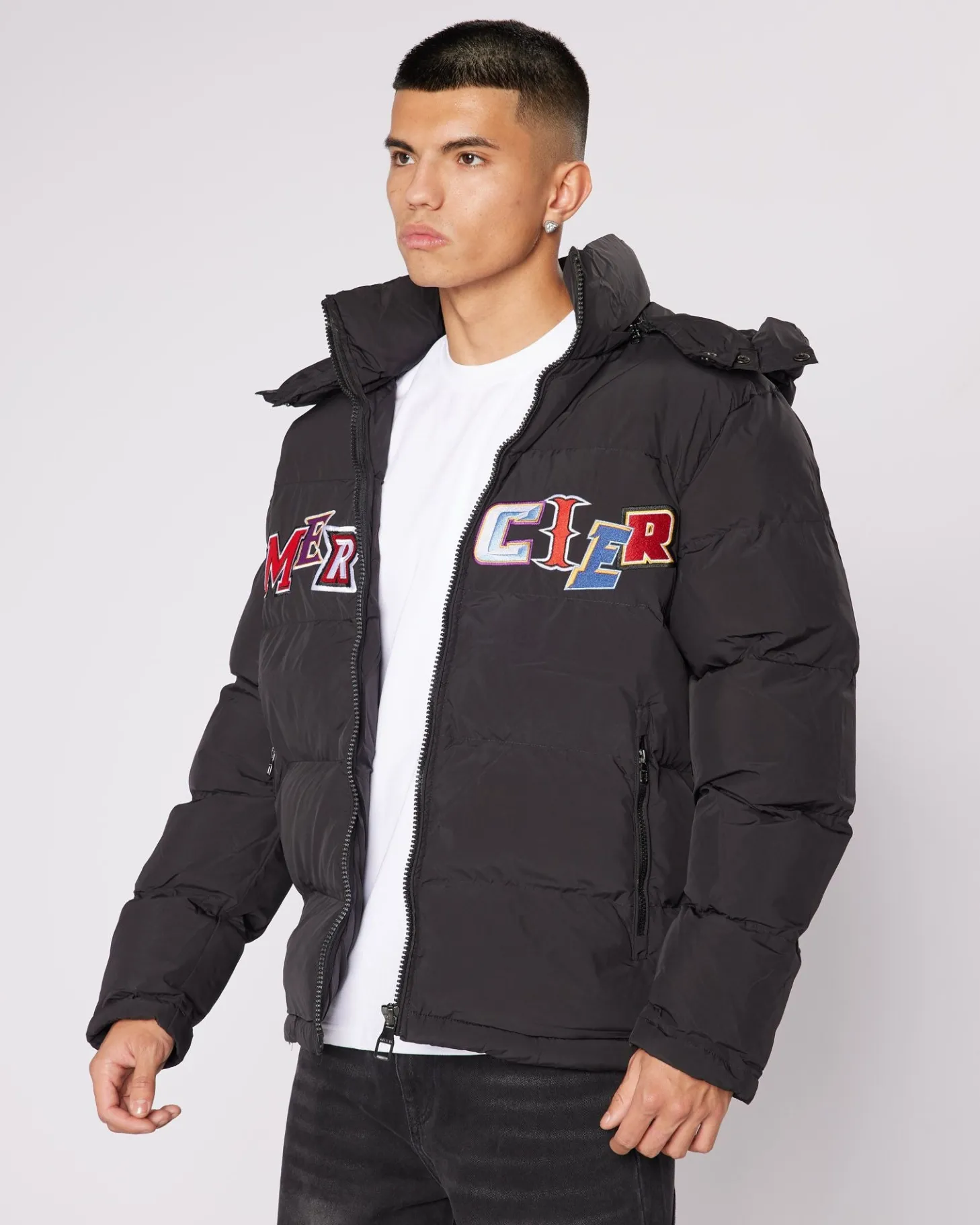 Mercier Jackets*Black Anonymous Puffer Jacket