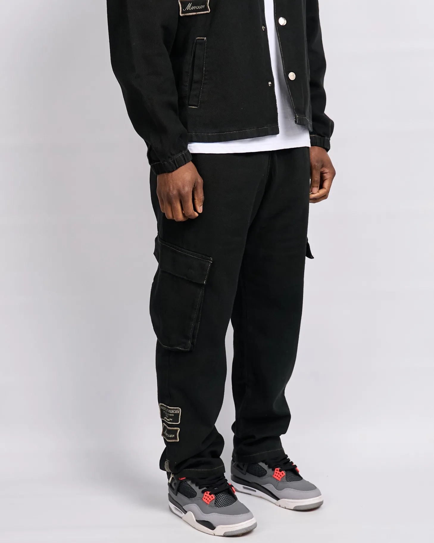 Mercier Windbreakers & Cargos*Black Daulton Distressed Pants