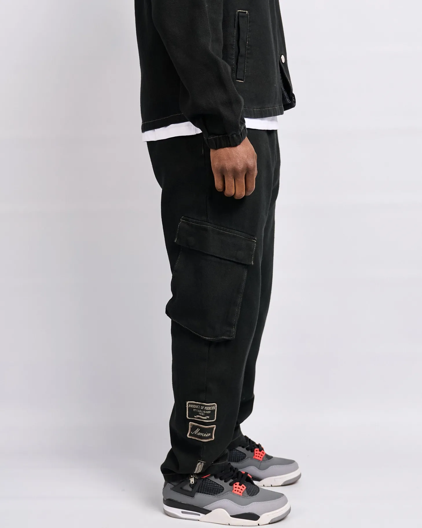 Mercier Windbreakers & Cargos*Black Daulton Distressed Pants