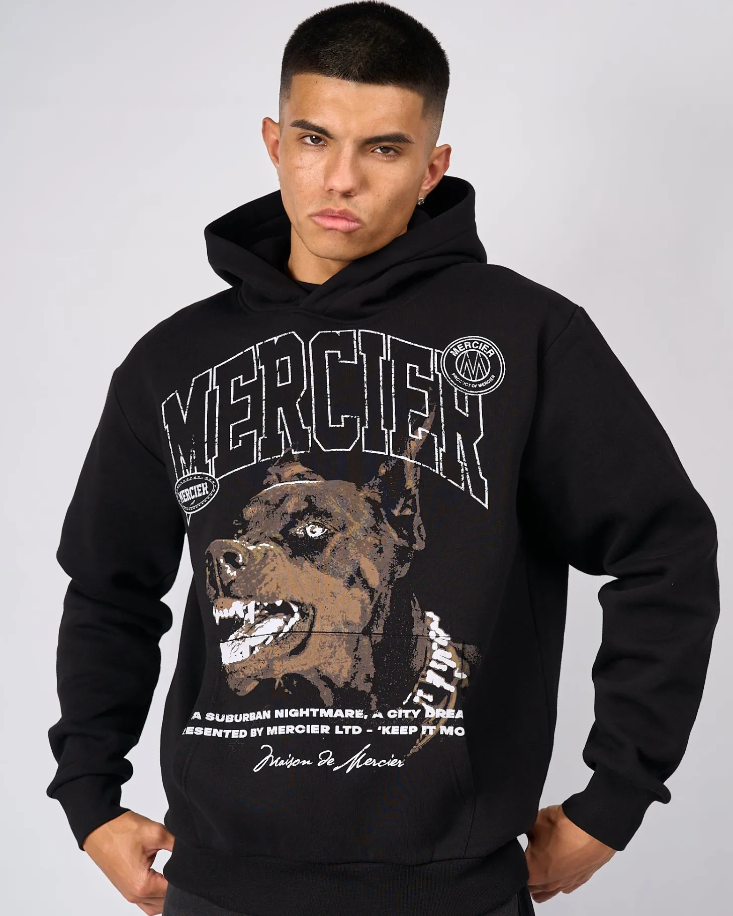 Mercier Tracksuit Tops / Hoodies*Black Defender Hoodie