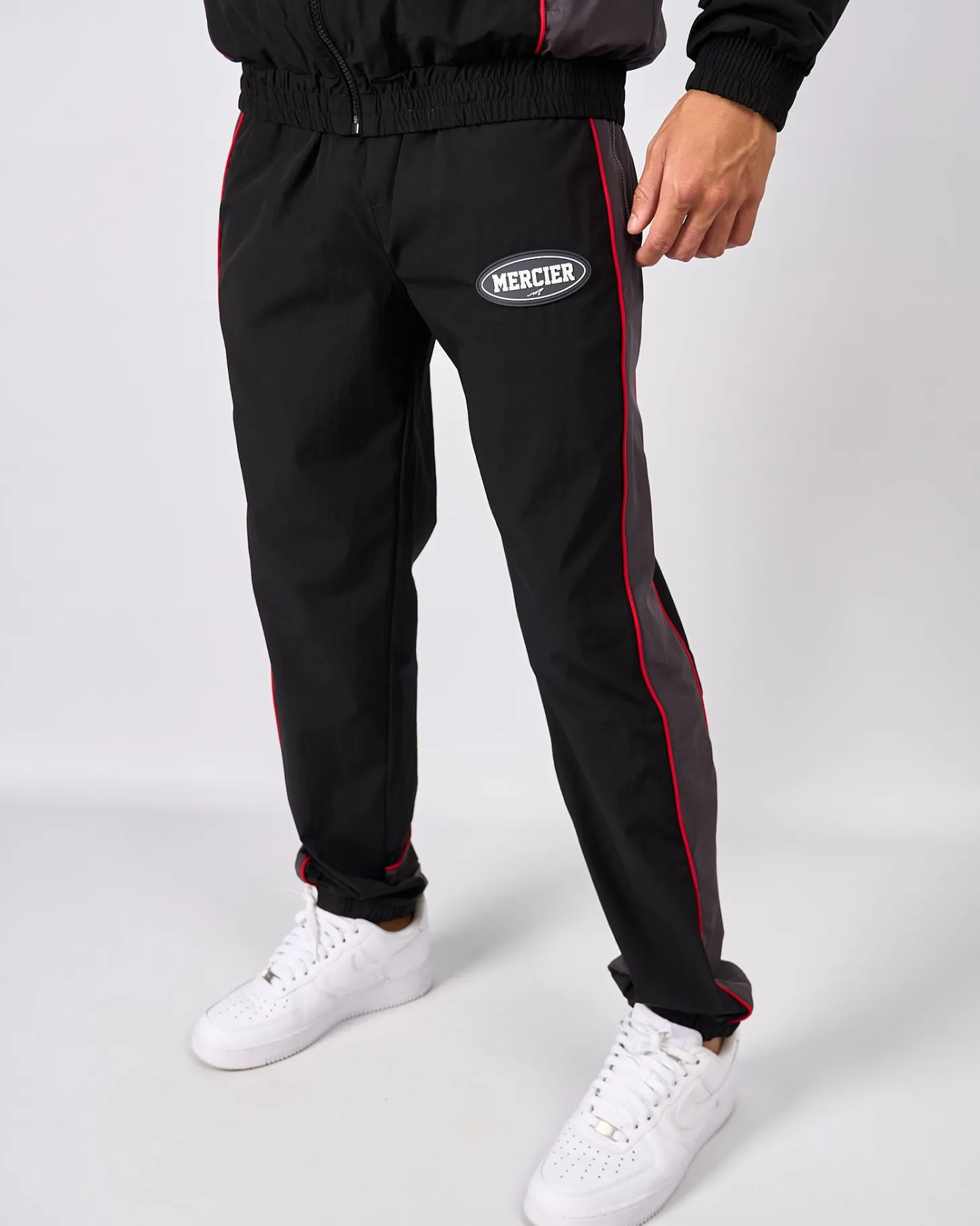 Mercier Tracksuits | Windbreakers & Cargos*Black Grey Maison Racer Track Pants