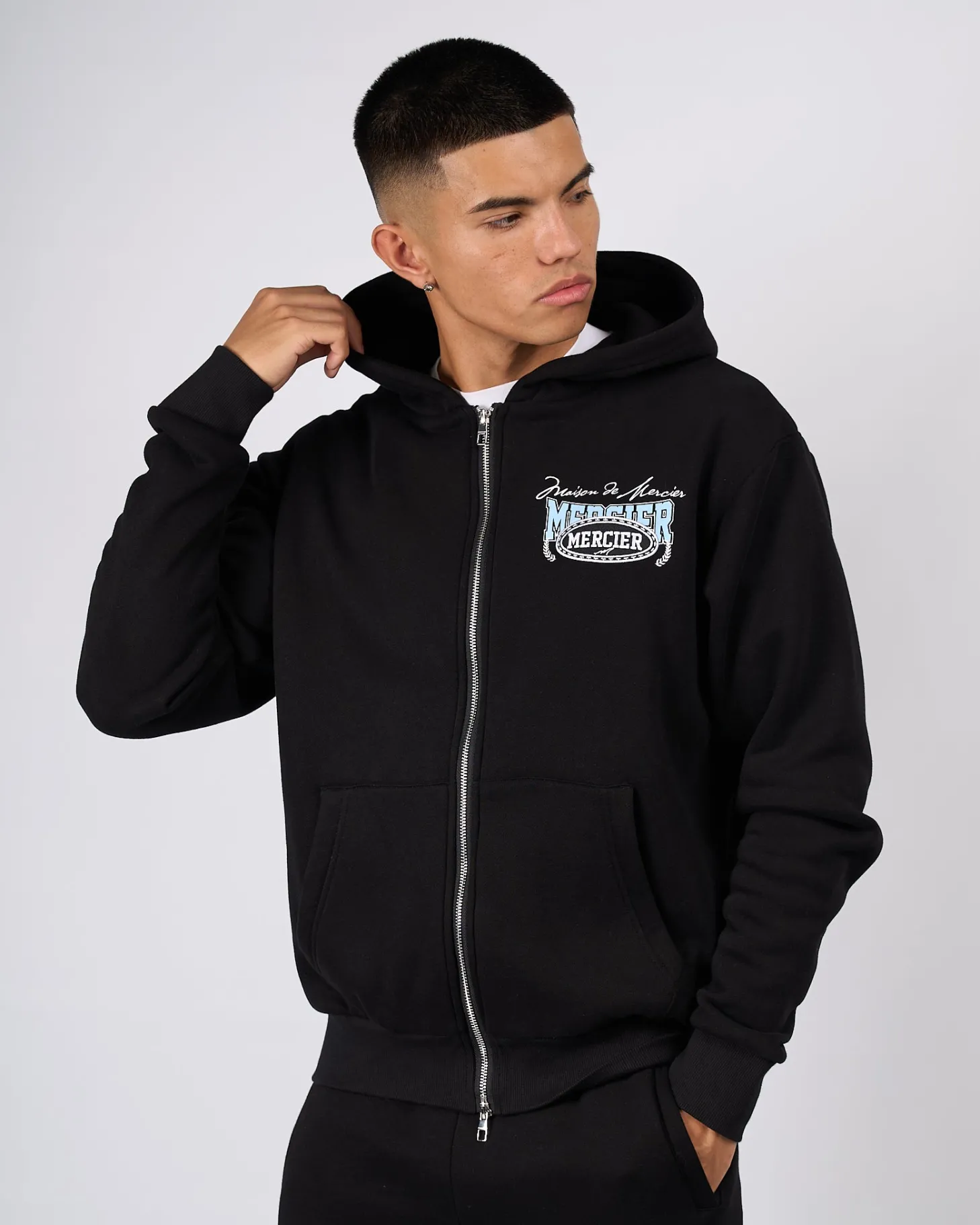 Mercier Tracksuit Tops / Hoodies | Tracksuits*Black Maison De Zip Hood