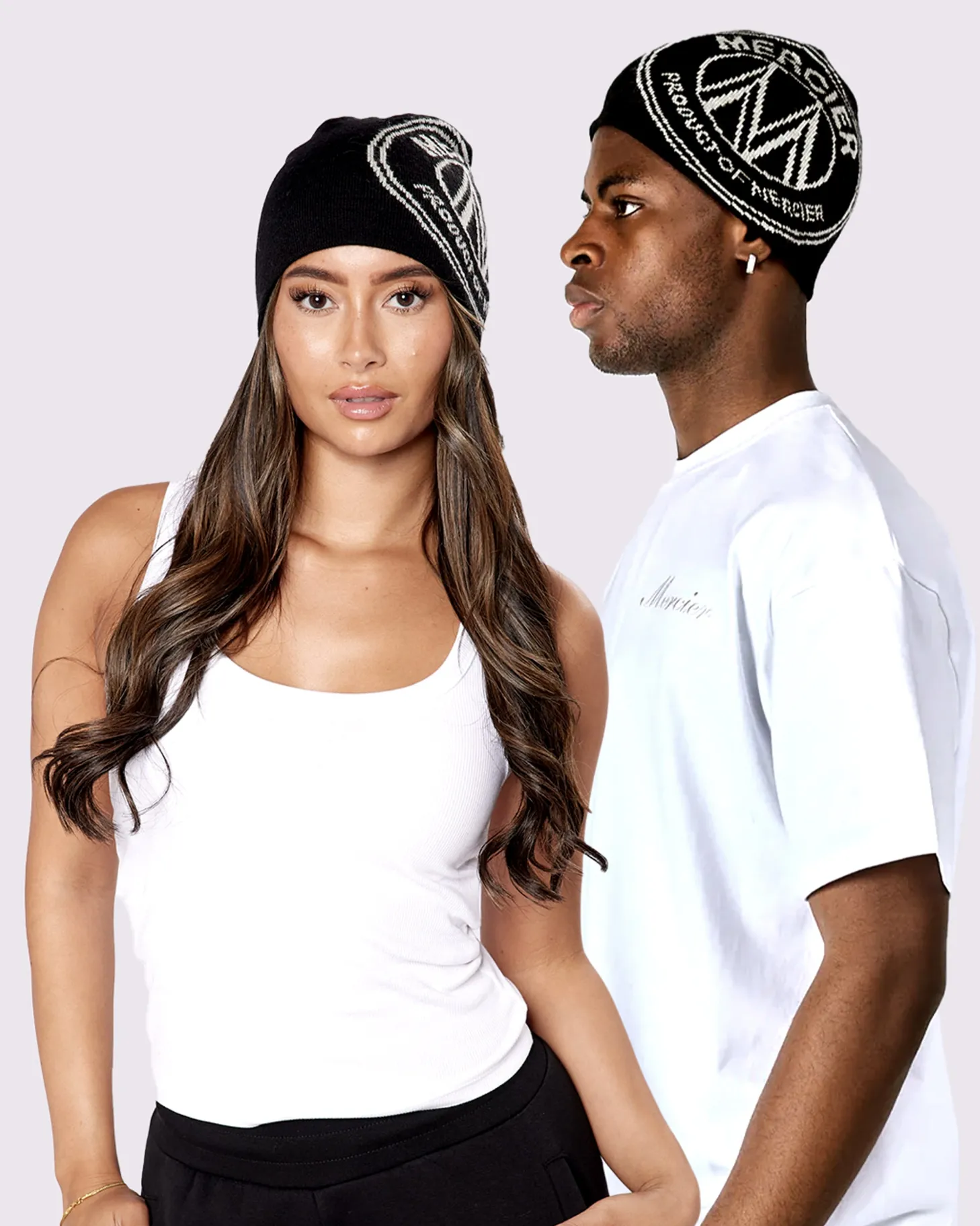 Women Mercier Womens Accessories | Accessories*Black Logo Beanie