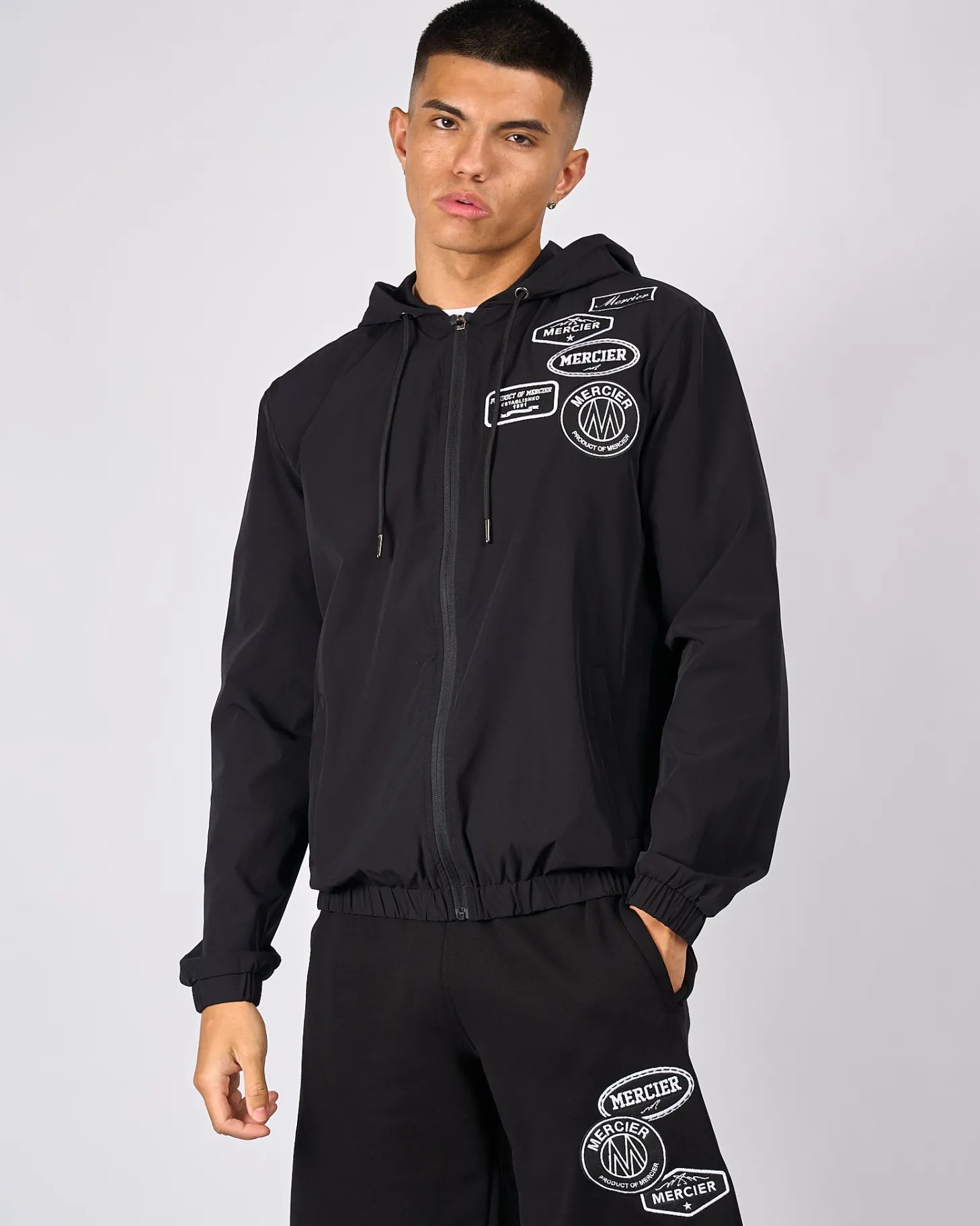 Mercier Windbreakers & Cargos | Mens Best Sellers*Black Mono Windbreaker