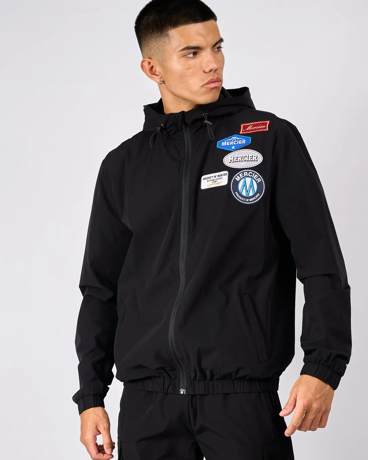 Mercier Windbreakers & Cargos | Mens Best Sellers*Black OG Badge Windbreaker