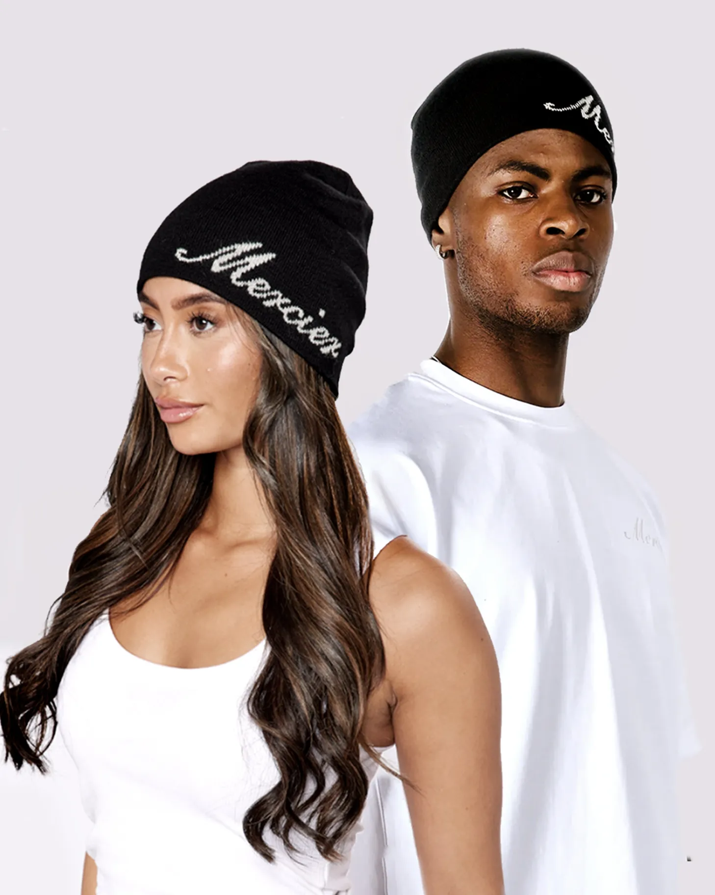 Women Mercier Womens Accessories | Accessories*Black Script Beanie