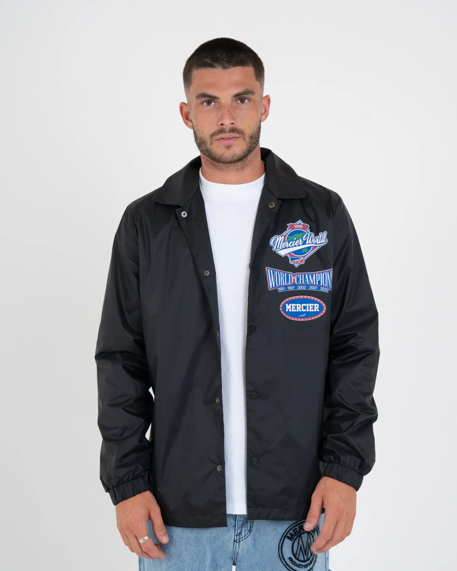 Mercier Jackets*Black World Coach Jacket