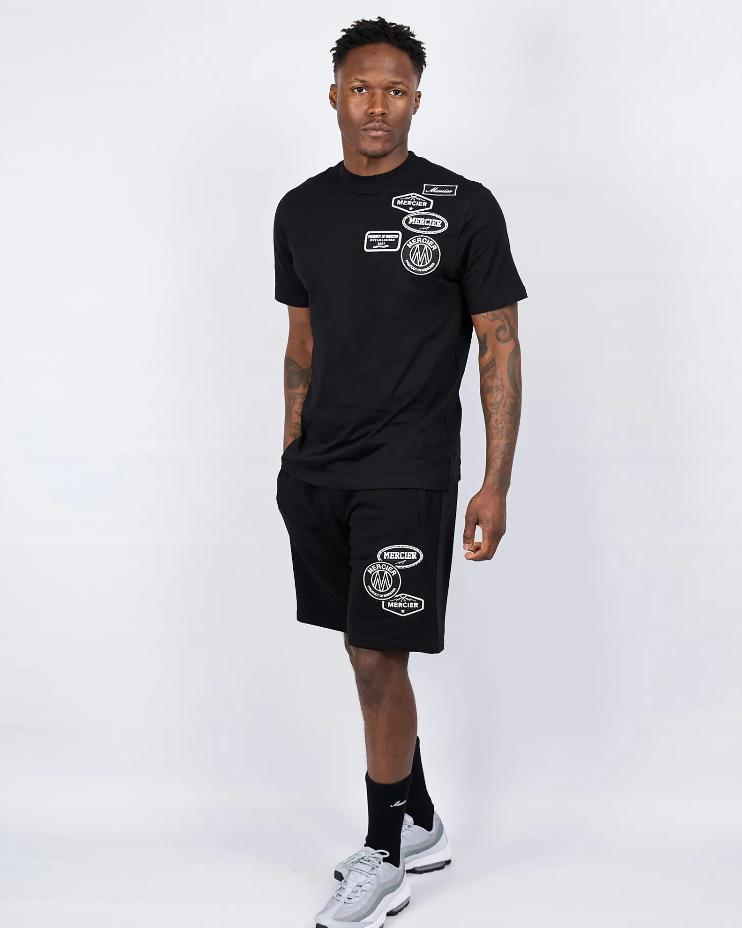 Mercier Summer Sets | T-shirts*Black Mono Badge Tshirt