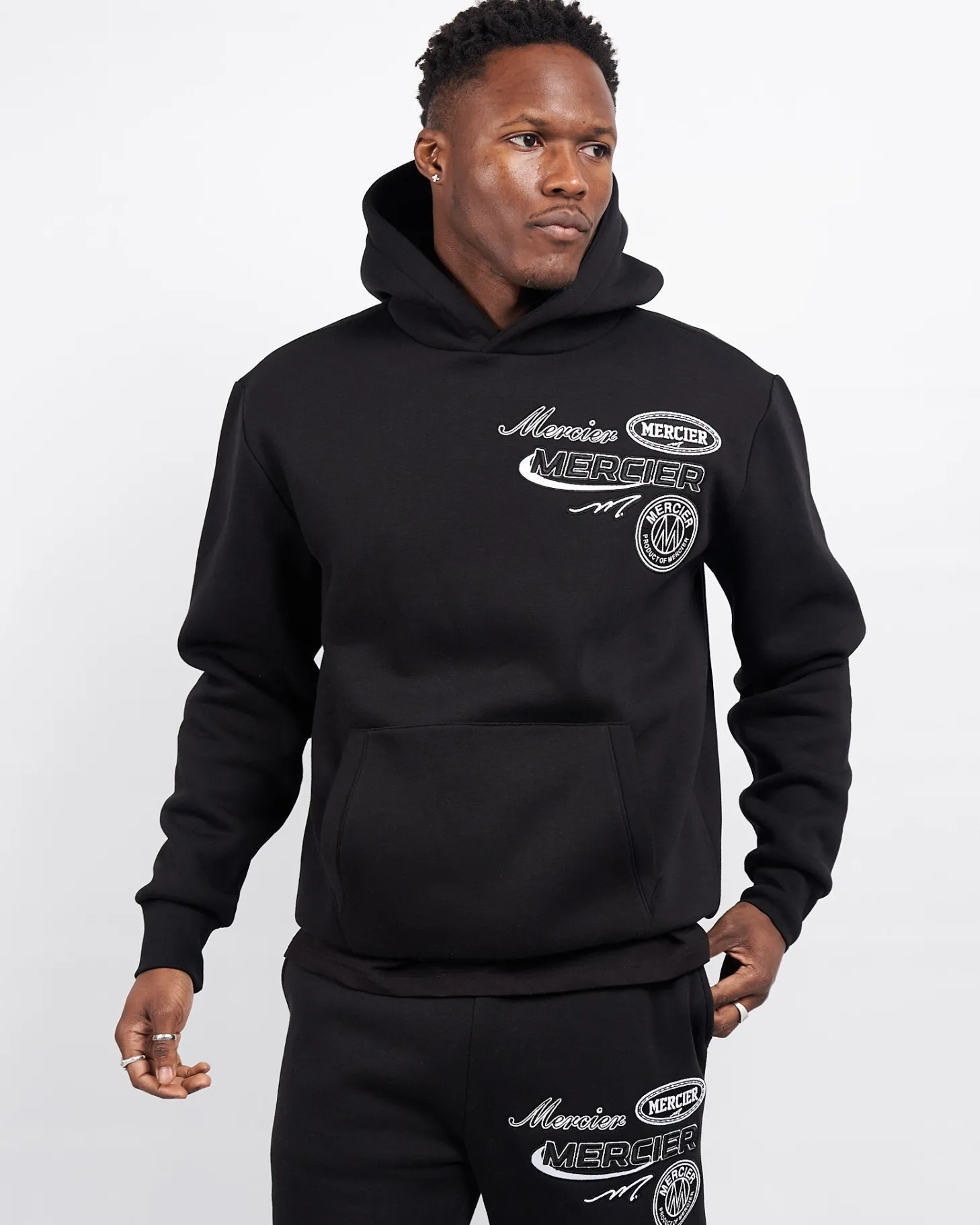 Mercier Tracksuit Tops / Hoodies | Tracksuits*Black Racer Badge Hoodie