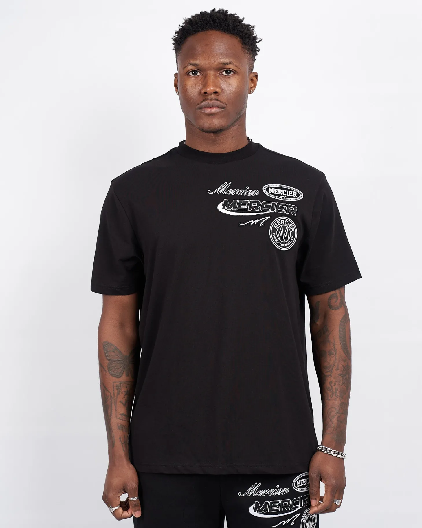 Mercier T-shirts*Black Racer Badge Tshirt