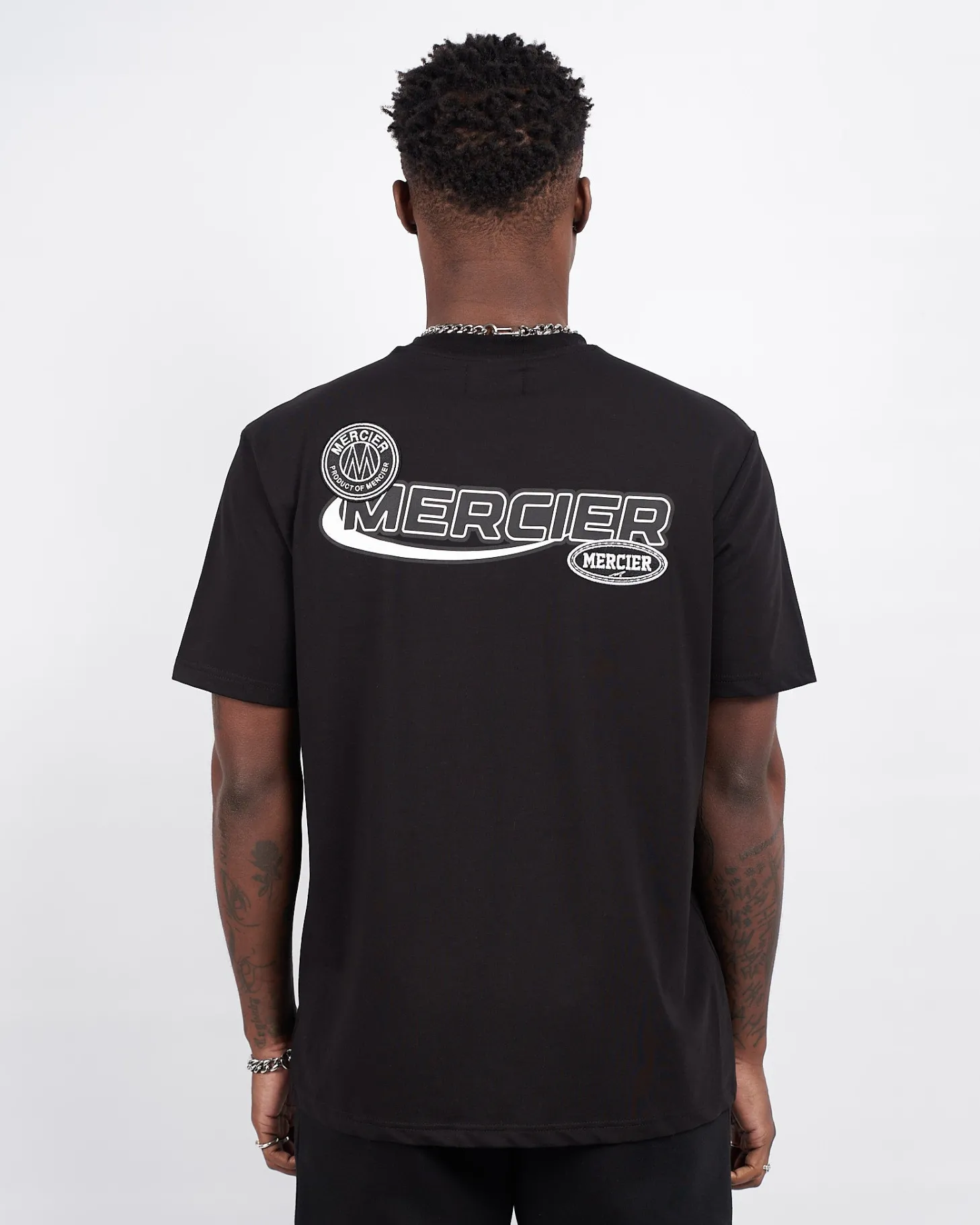 Mercier T-shirts*Black Racer Badge Tshirt