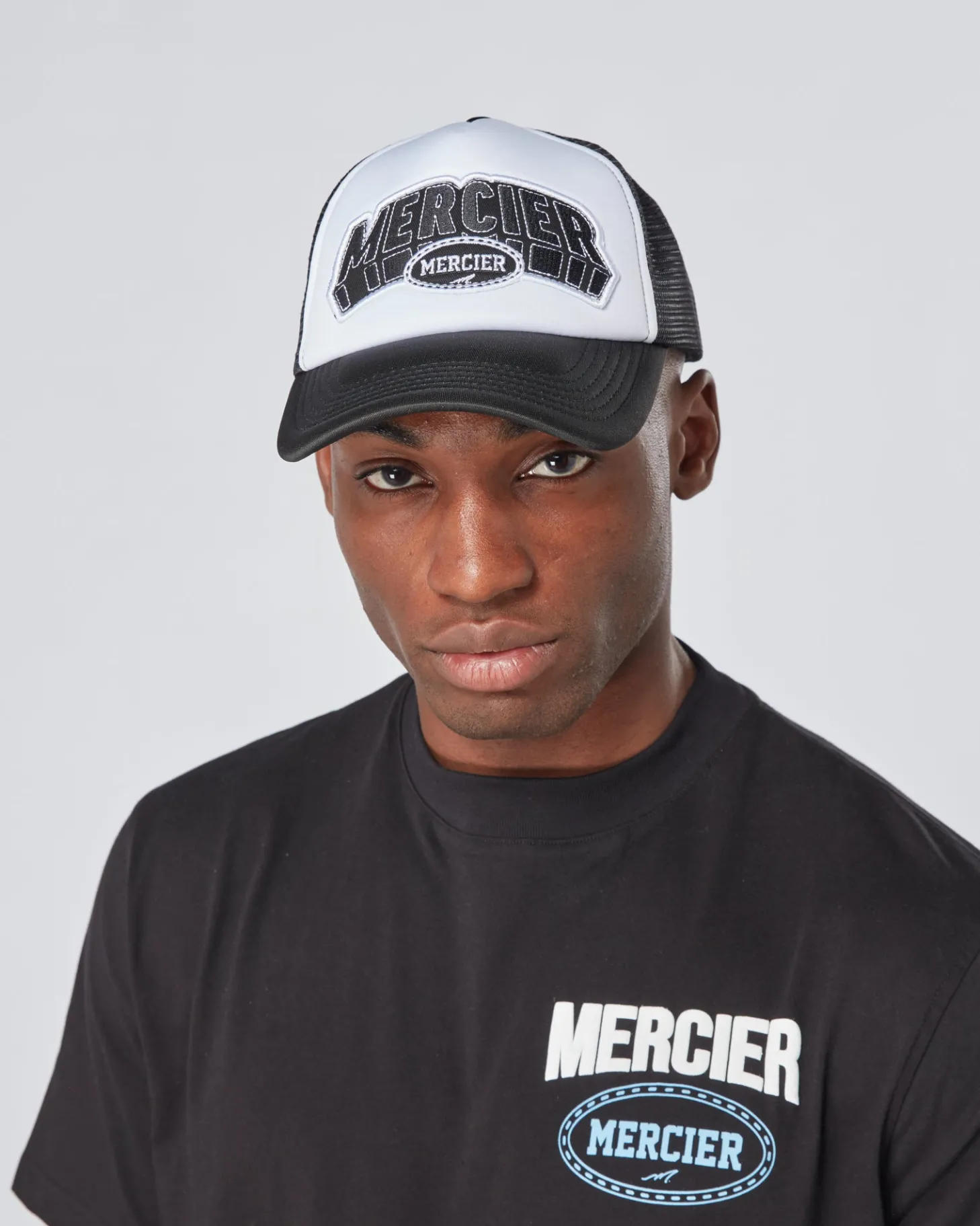 Mercier Accessories | Headwear*Black White Court Foam Trucker