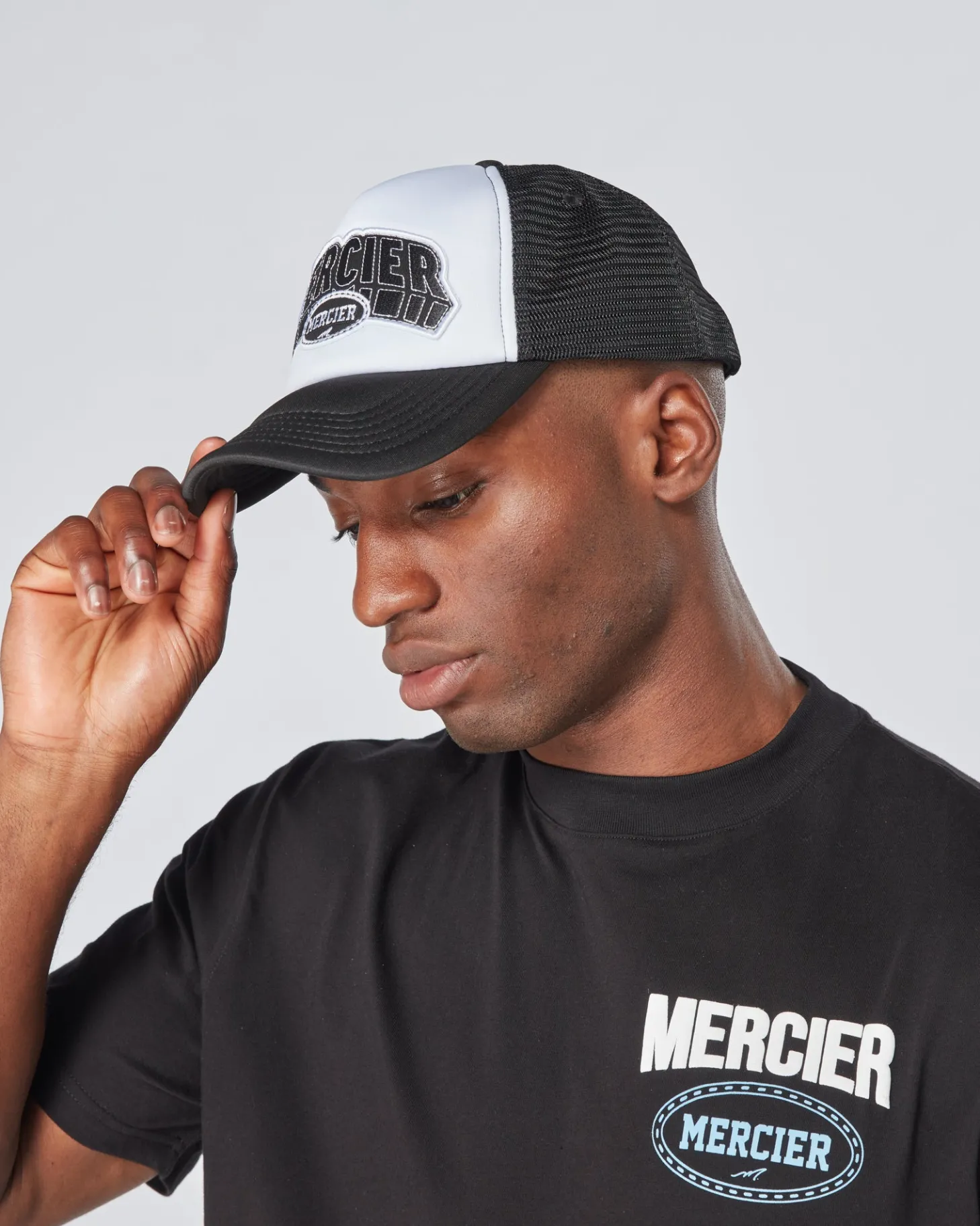 Mercier Accessories | Headwear*Black White Court Foam Trucker