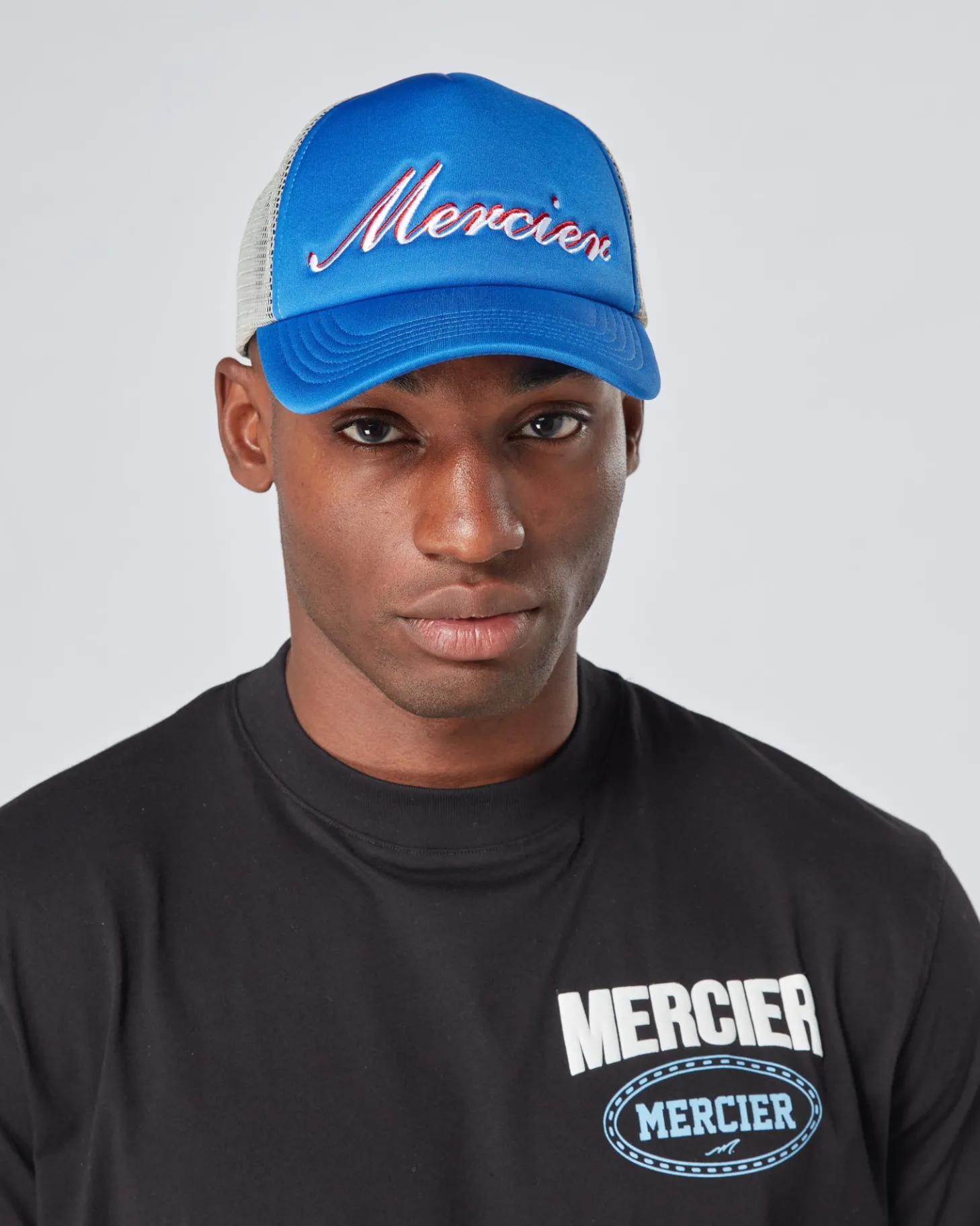 Mercier Accessories | Headwear*Blue Grey Signature Foam Trucker