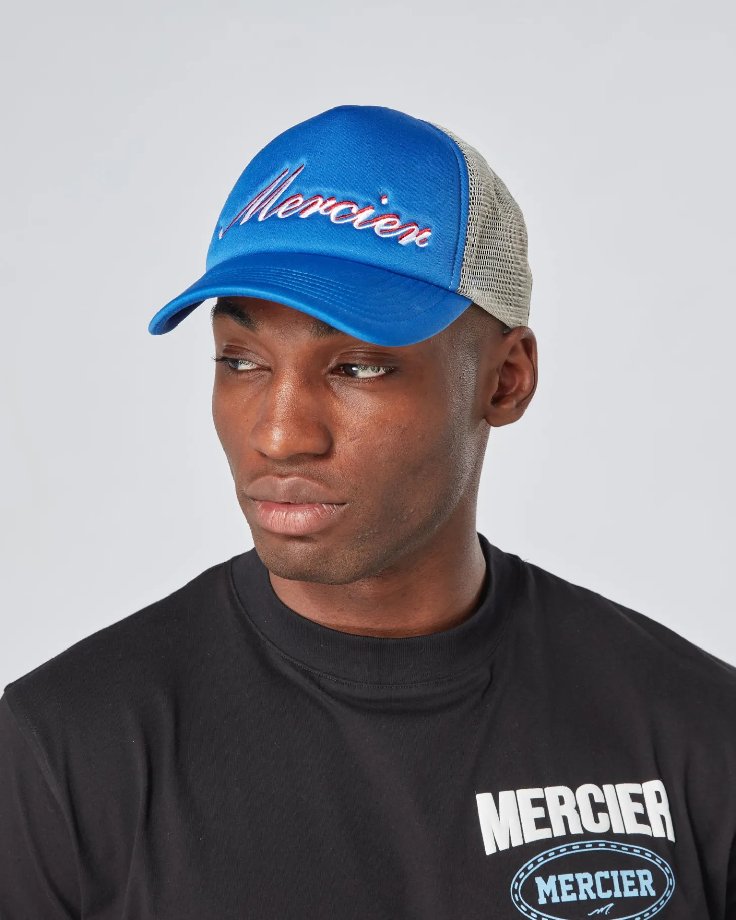 Mercier Accessories | Headwear*Blue Grey Signature Foam Trucker