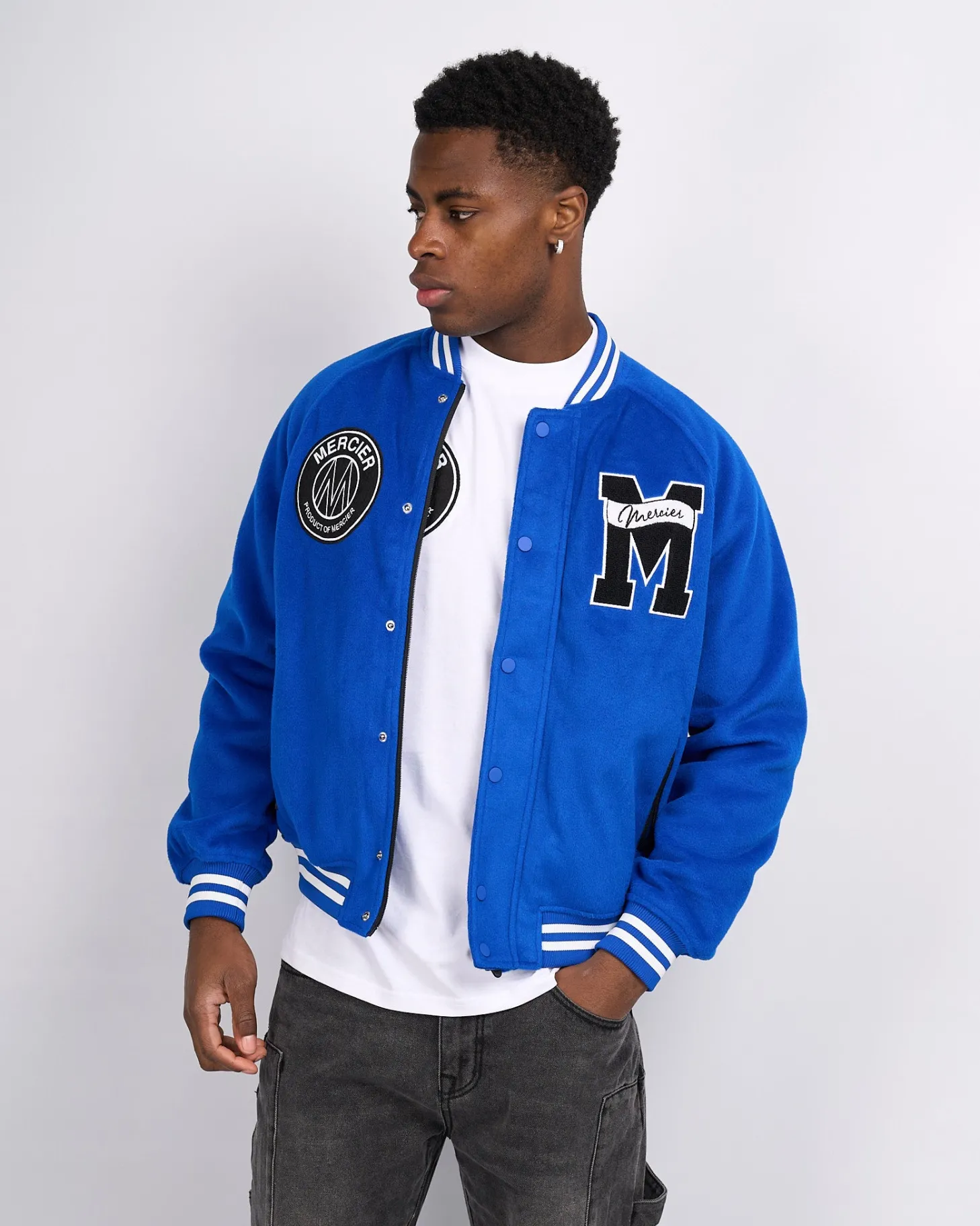 Mercier Jackets*Cobalt Baseball Jacket