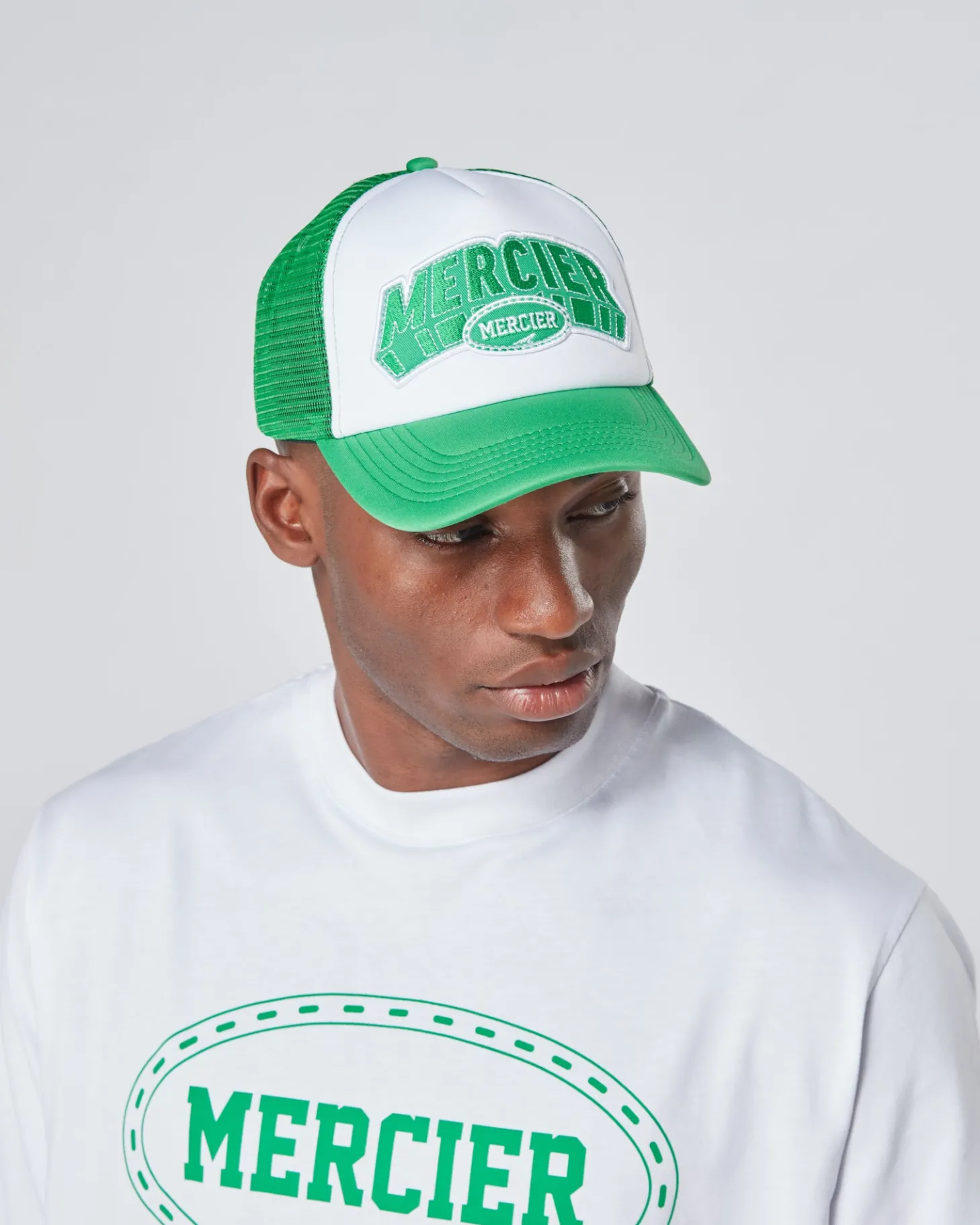 Mercier Accessories | Headwear*Green White Court Foam Trucker