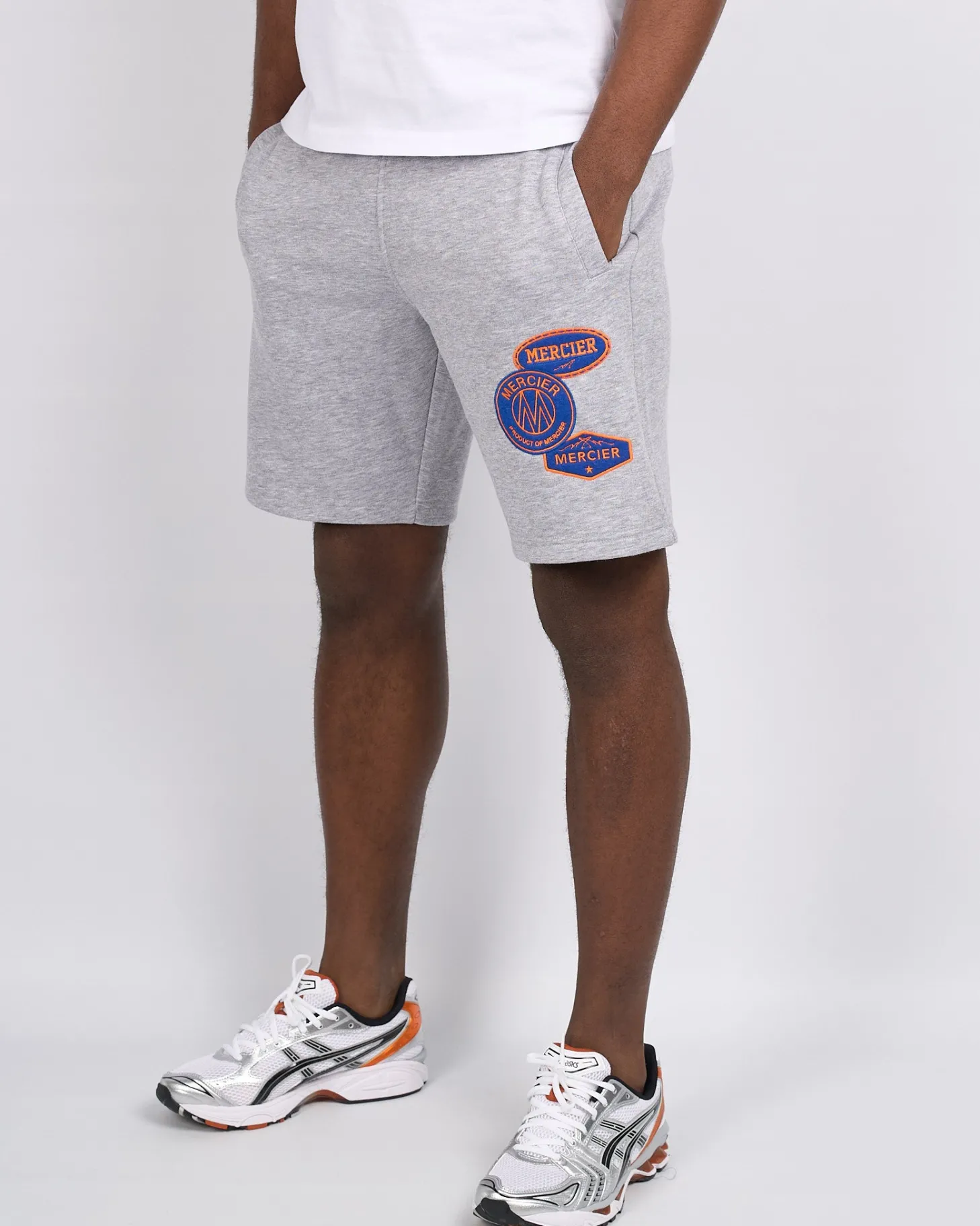 Mercier Summer Sets | Shorts*Grey Marl Contrast OG Badge Shorts