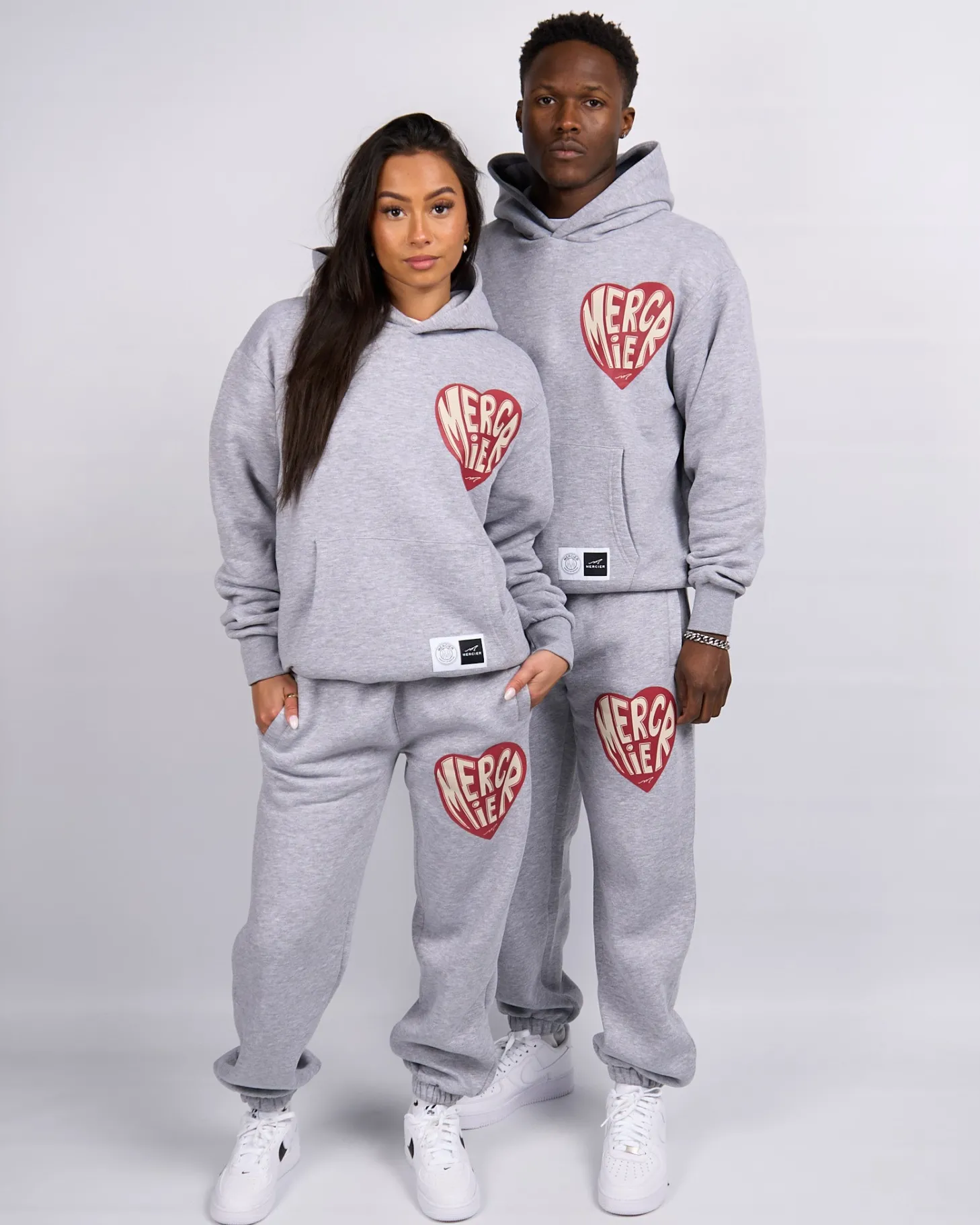 Women Mercier Womens Joggers/leggings | Womens Tracksuits*Grey Marl Heart Joggers