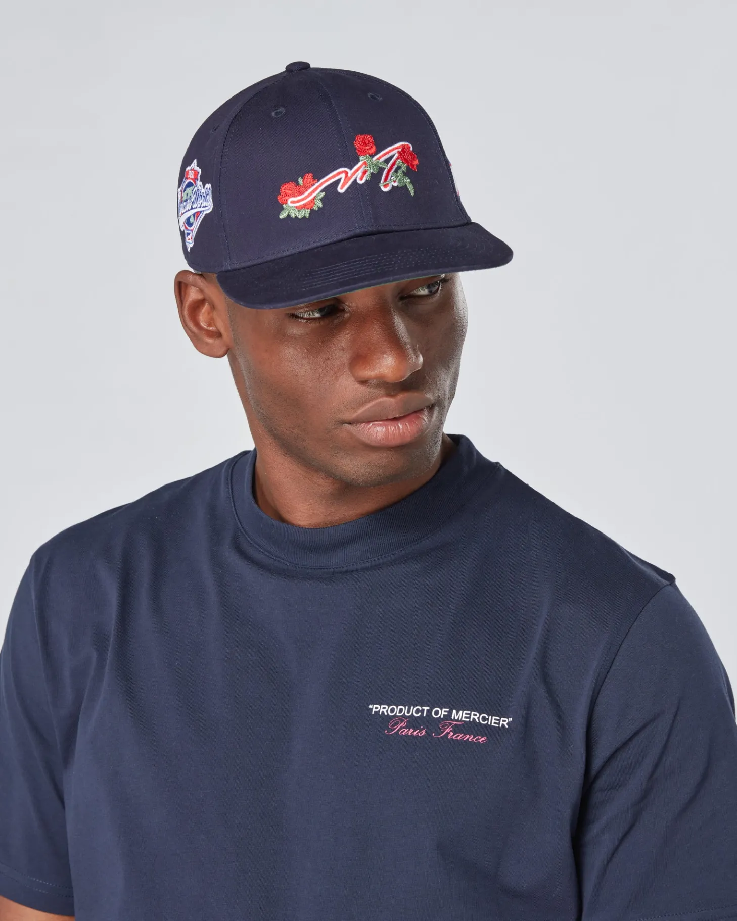 Mercier Accessories | Headwear*Navy Ornate Cap