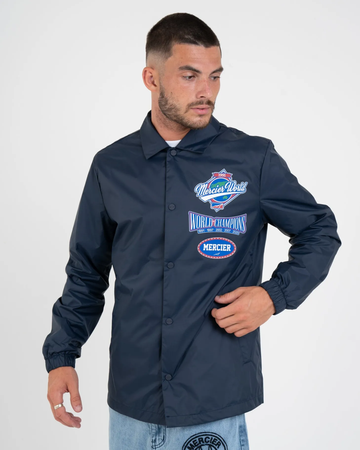 Mercier Jackets*Navy World Coach Jacket