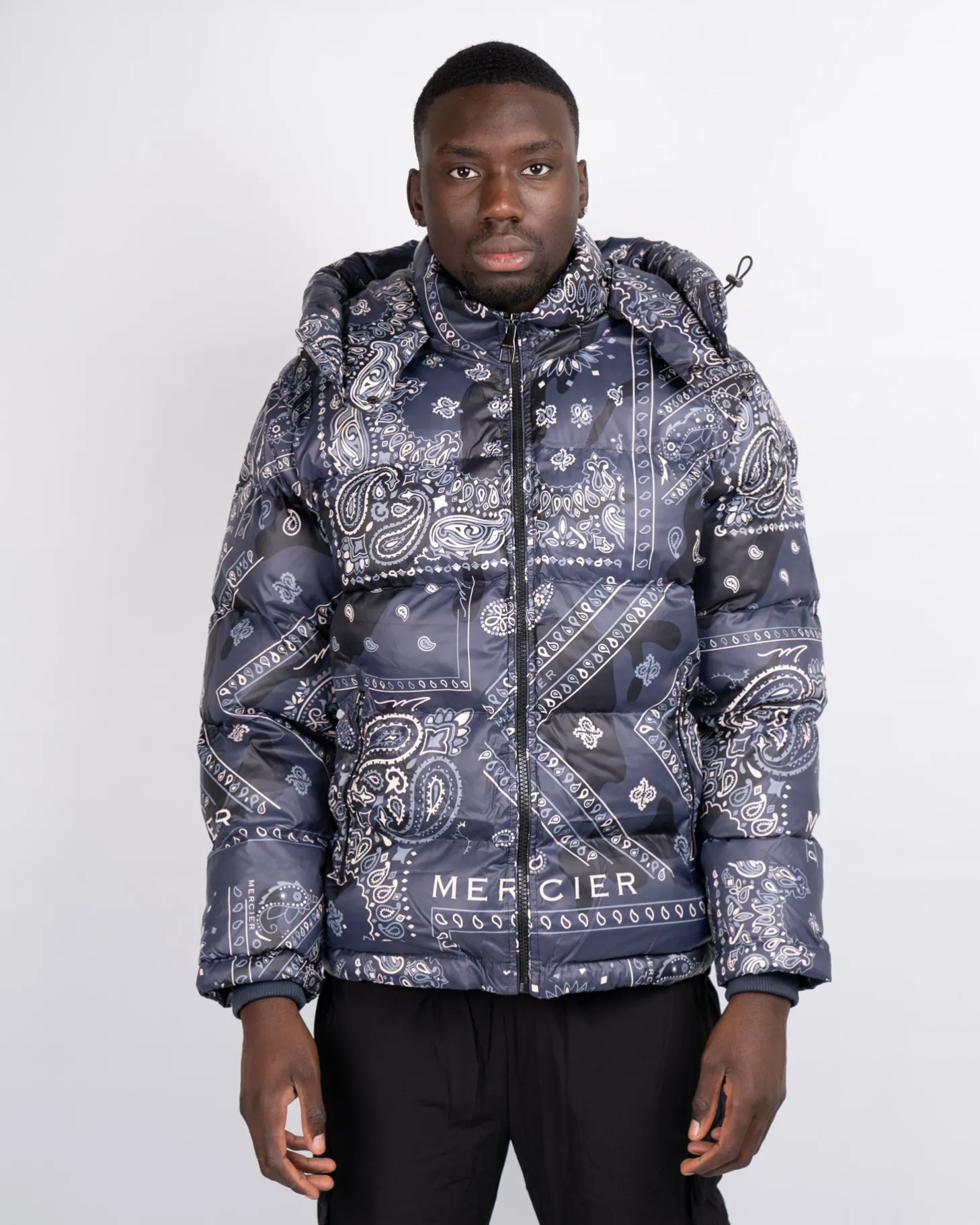 Mercier Jackets*Navy Off White Paisley Jacket