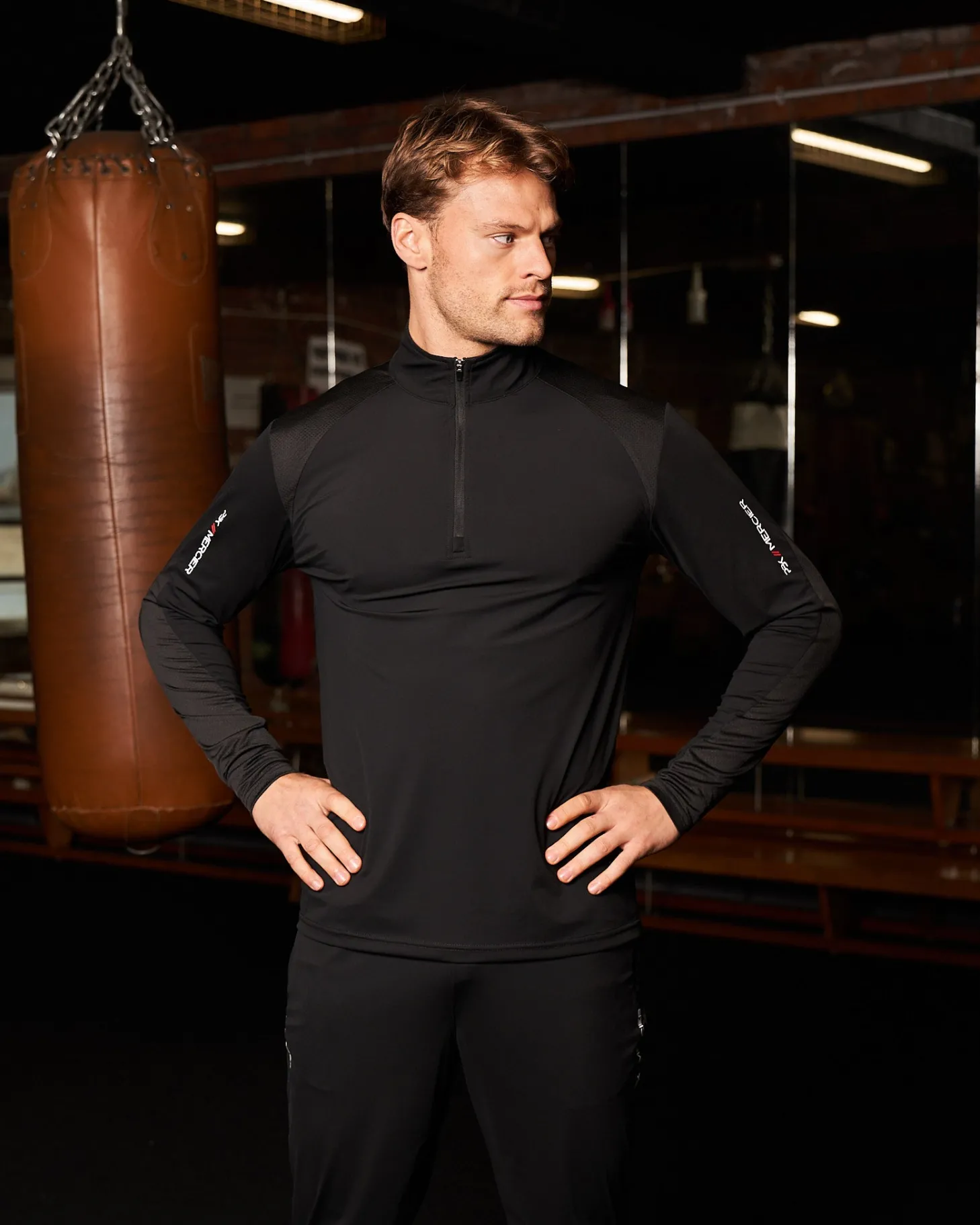 Mercier Pbk//mercier*PBK// Performance 1/4 Long sleeve Black