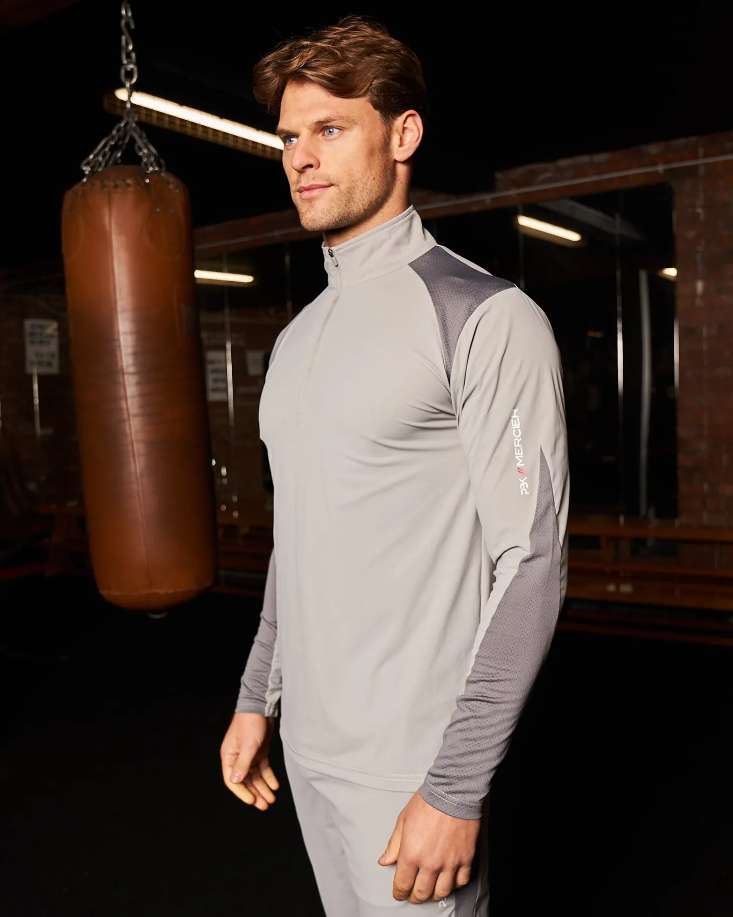 Mercier Pbk//mercier*PBK// Performance 1/4 Long sleeve Grey