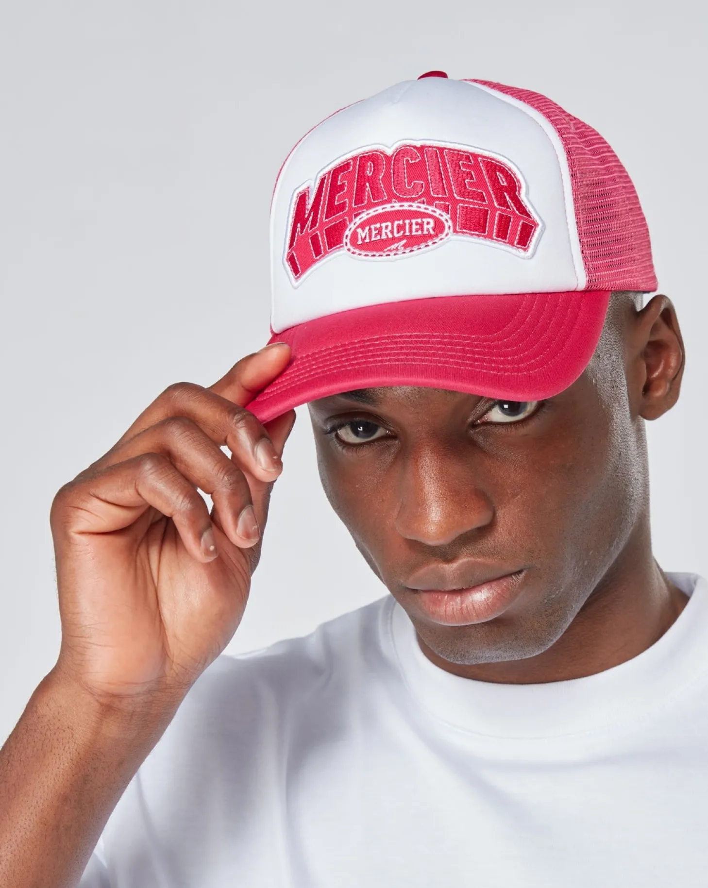 Mercier Accessories | Headwear*Pink White Court Foam Trucker