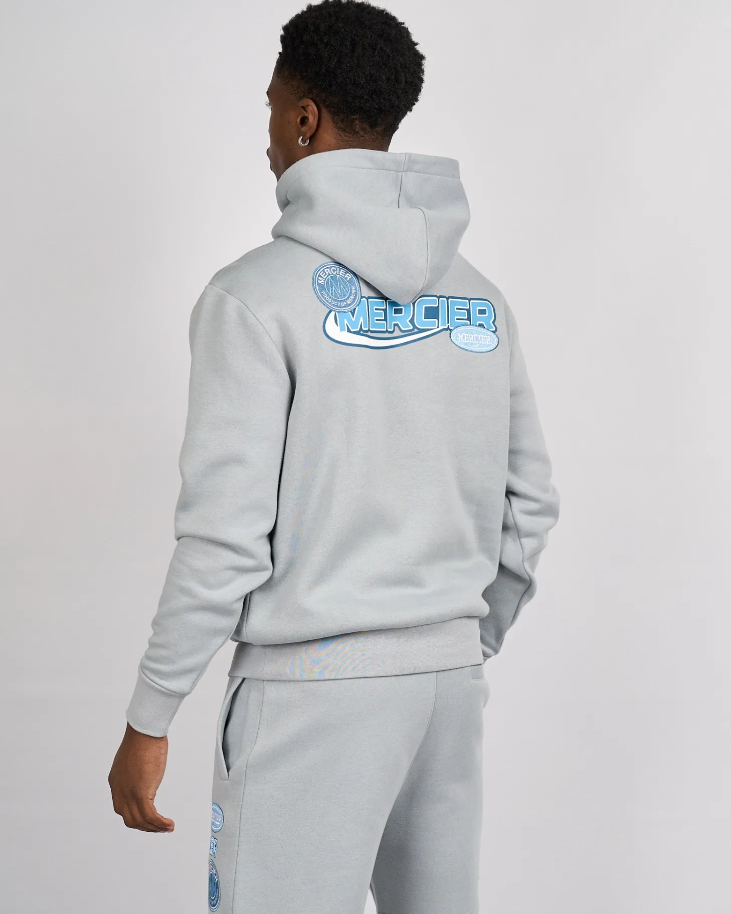 Mercier Tracksuit Tops / Hoodies*Smoke Blue Racer Hoodie