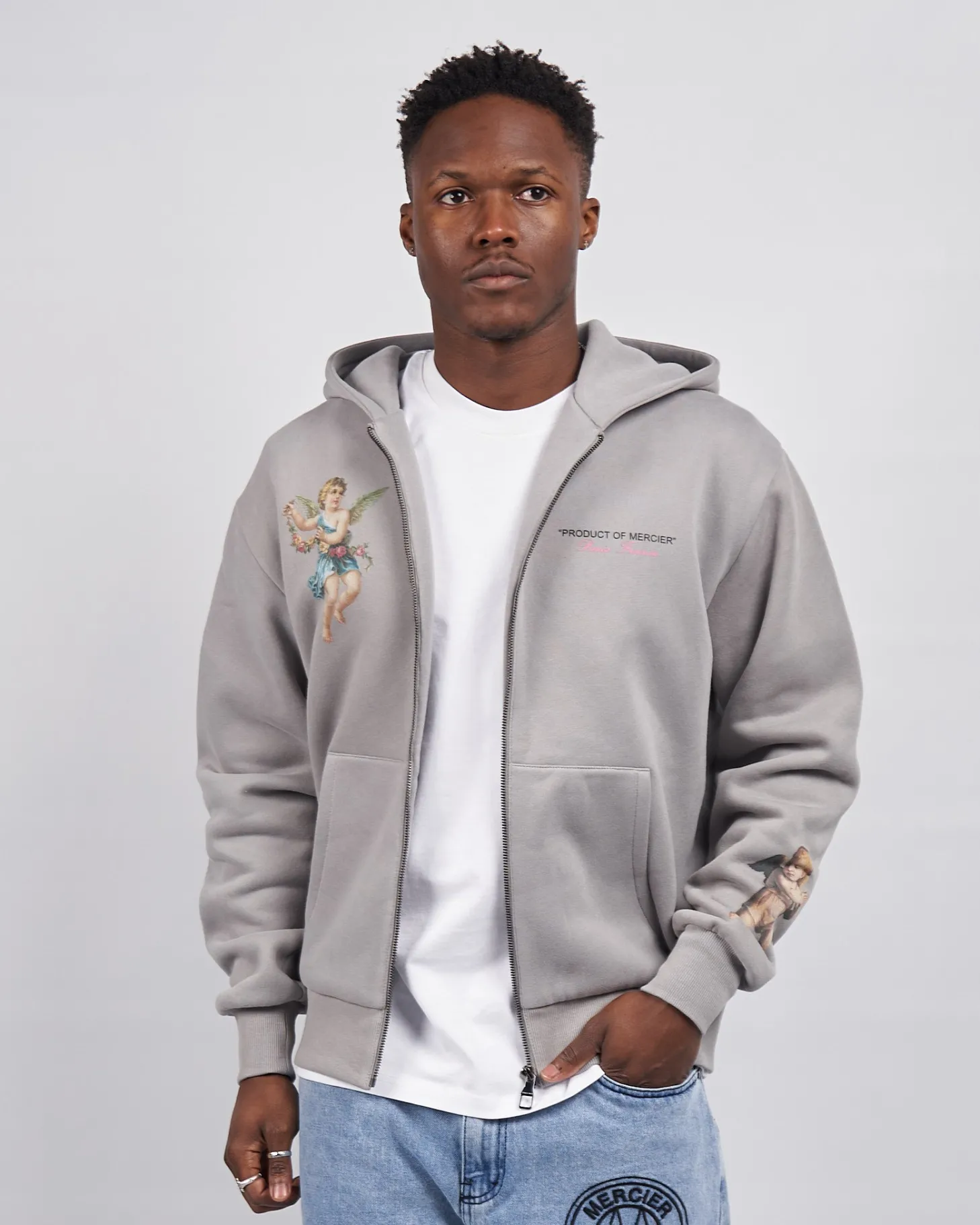 Mercier Tracksuit Tops / Hoodies*Steel Angelo Product Of Zip Hoodie