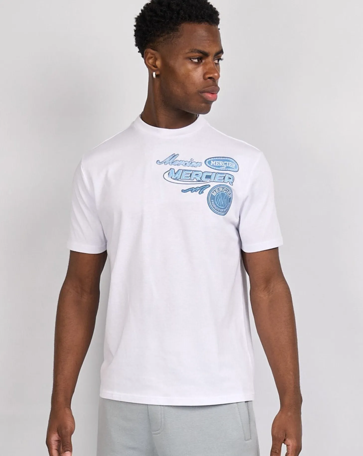 Mercier T-shirts | Summer Sets*White Blue Racer Tshirt