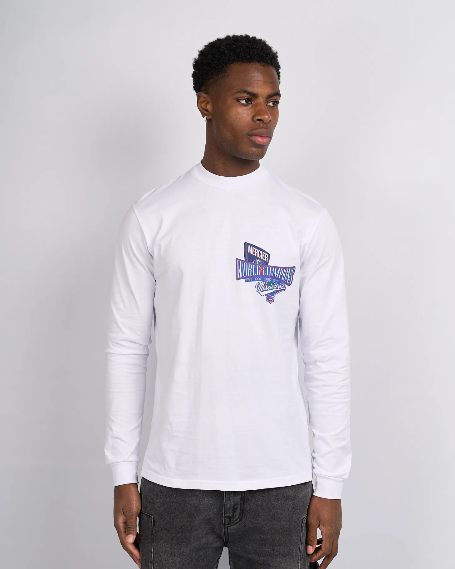 Mercier T-shirts*White The Series longsleeve Tshirt