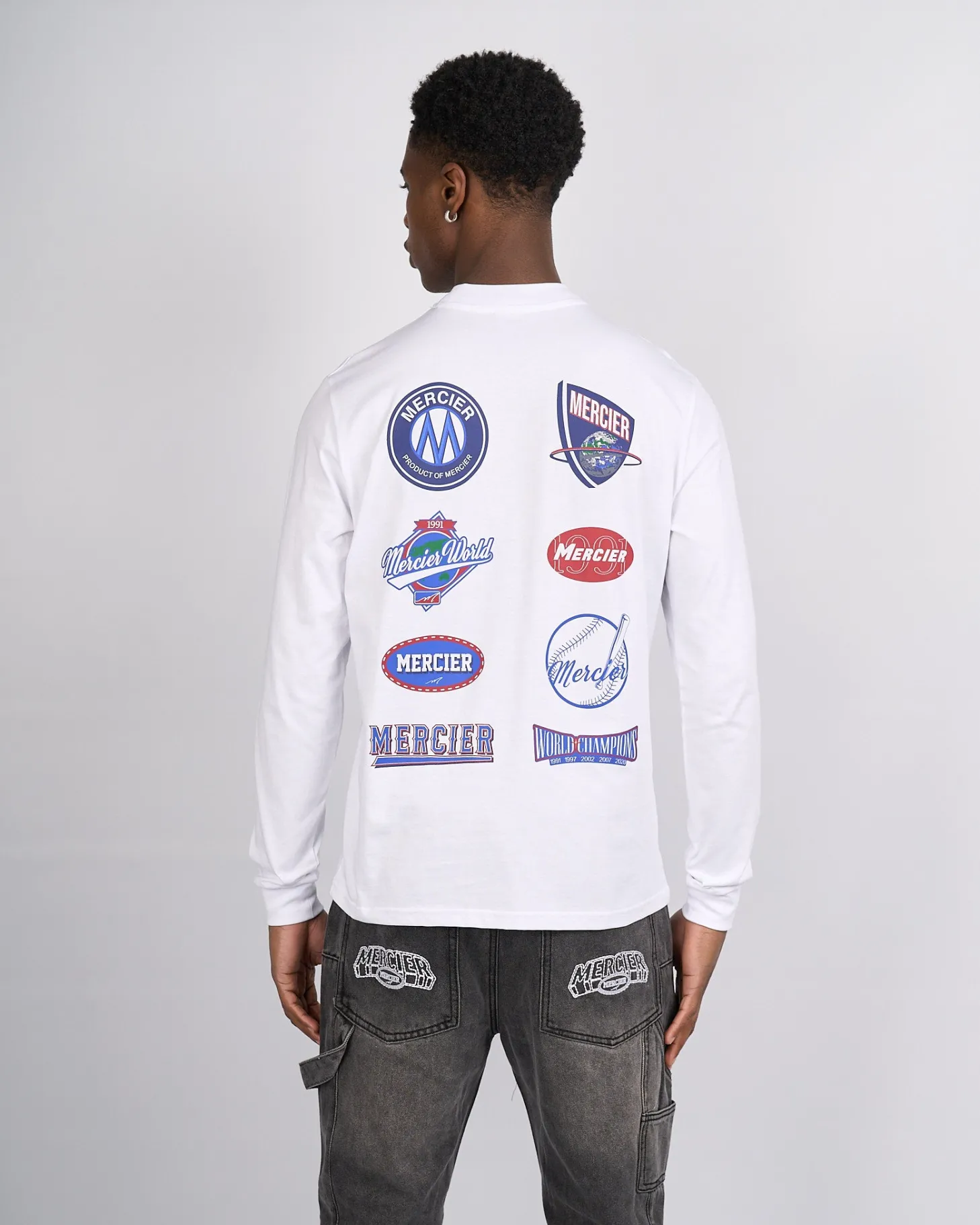 Mercier T-shirts*White The Series longsleeve Tshirt