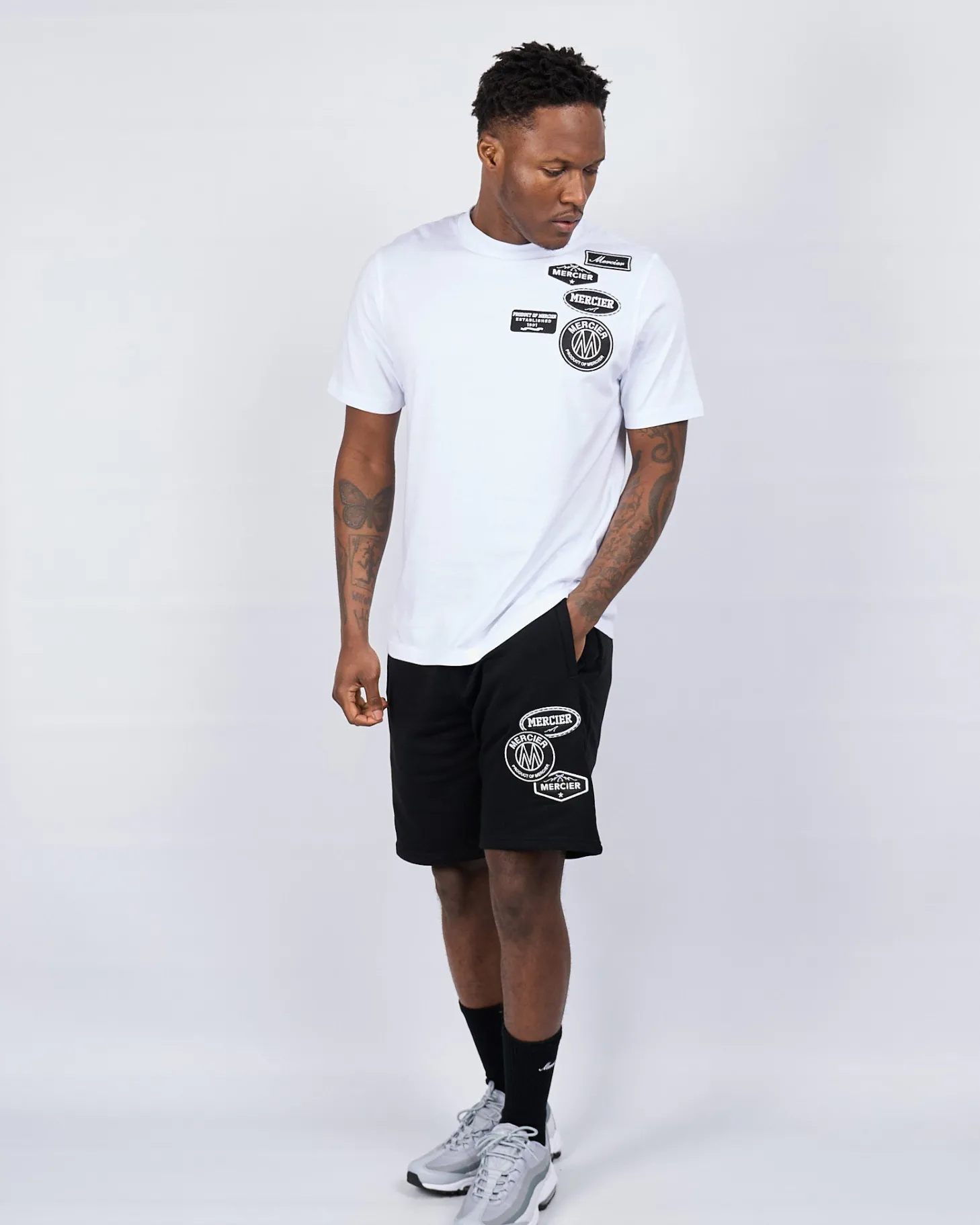 Mercier Summer Sets | T-shirts*White Mono Badge Tshirt