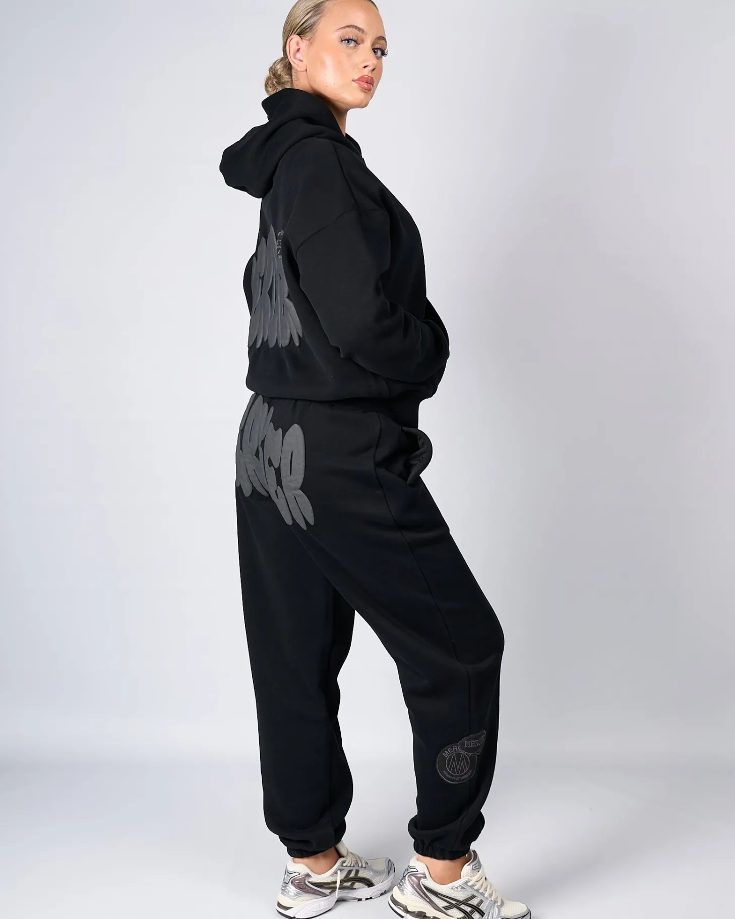 Women Mercier Womens Joggers/leggings | Womens Tracksuits*Womens Black Charcoal Bubble Jogger