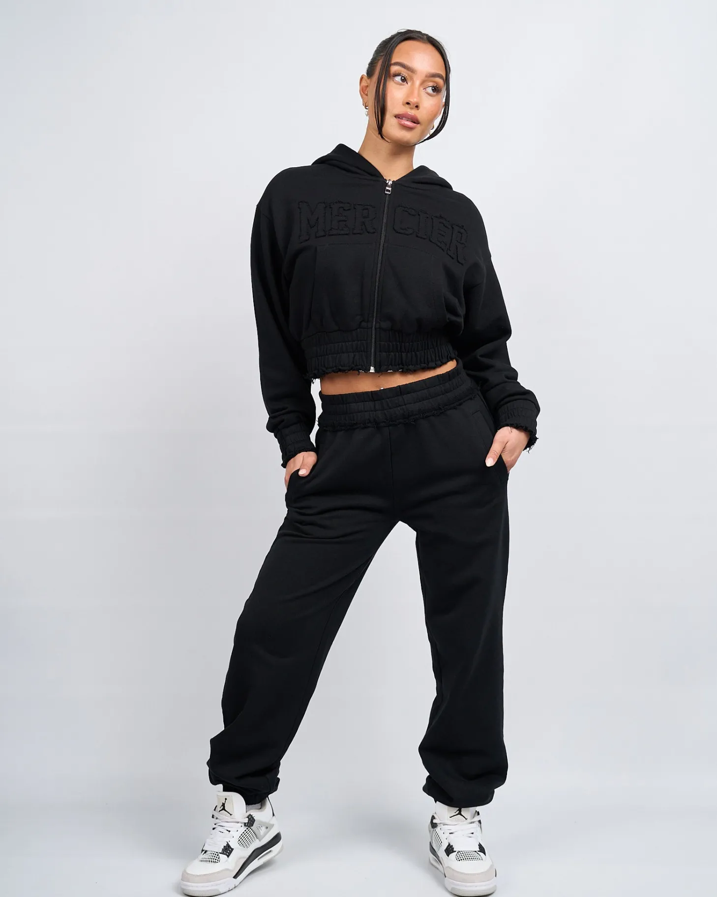 Women Mercier Womens Joggers/leggings | Womens Tracksuits*Womens Black Distressed Joggers