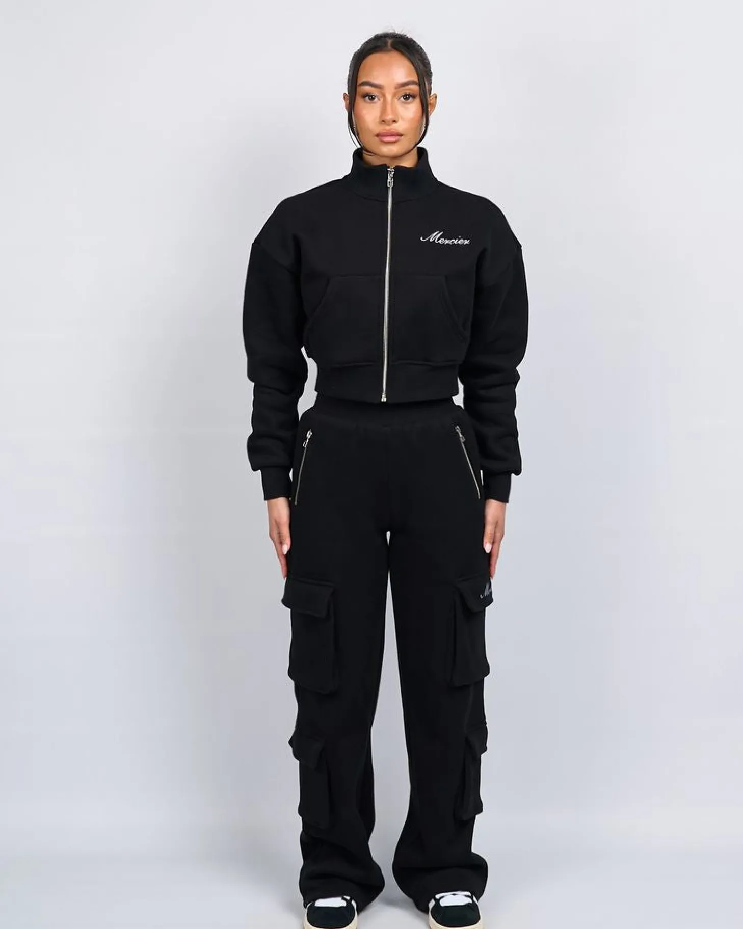 Women Mercier Womens Tracksuits*Womens Black Signature Jersey Track Jacket