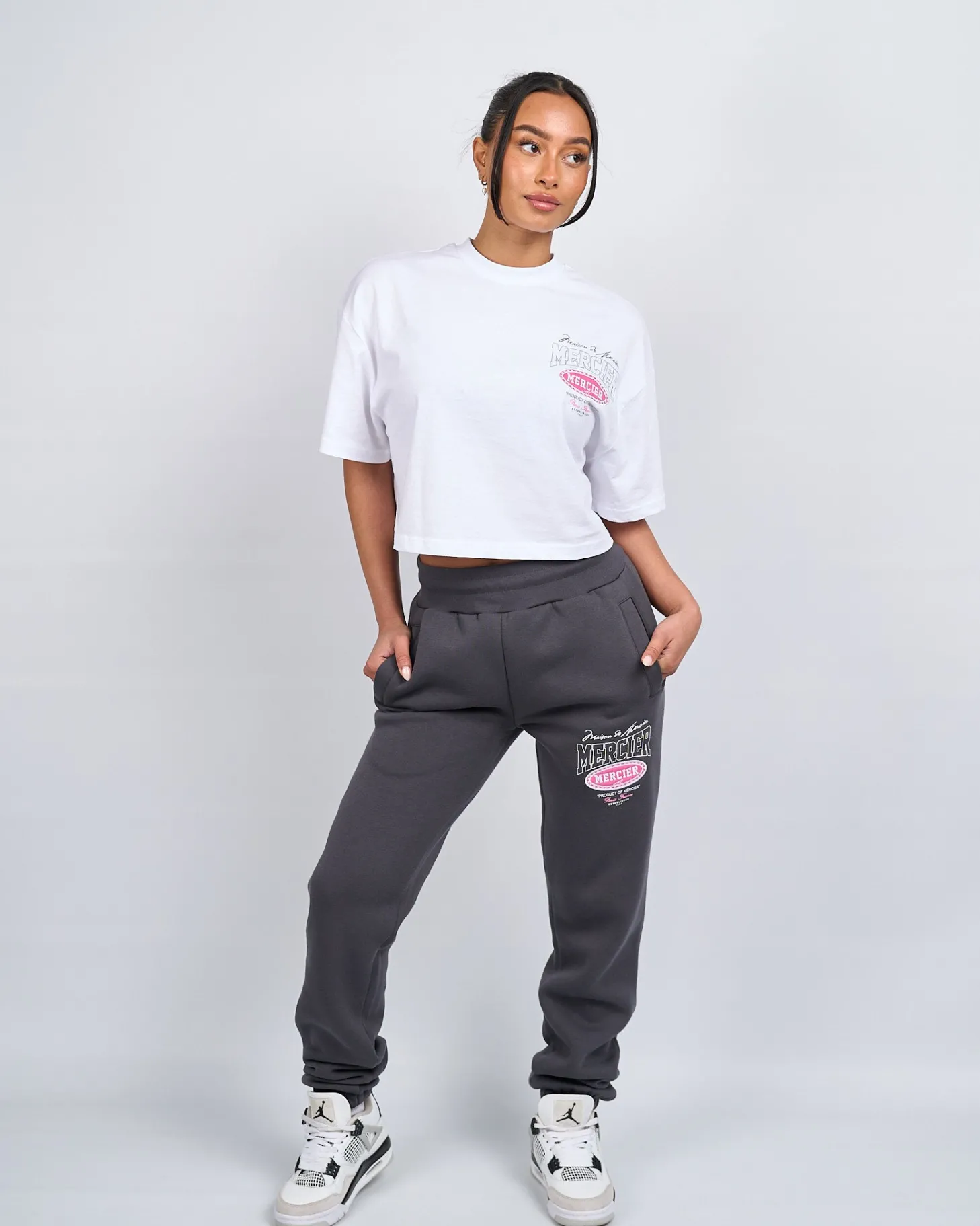 Women Mercier Womens Joggers/leggings | Womens Tracksuits*Womens Charcoal Pink Multi Tour Joggers