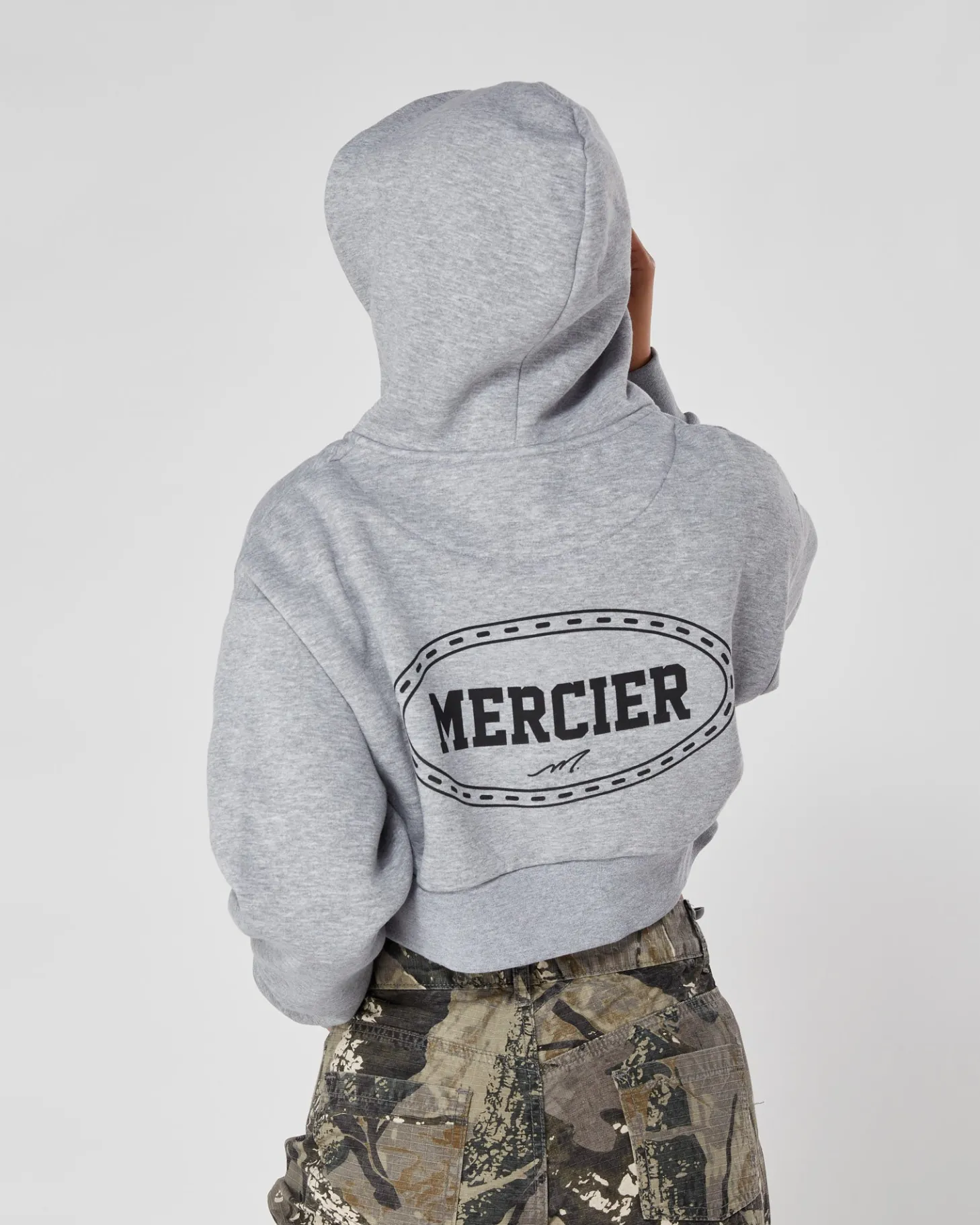 Women Mercier Outlet Womens*Womens Grey Marl Maison Cropped Hoodie