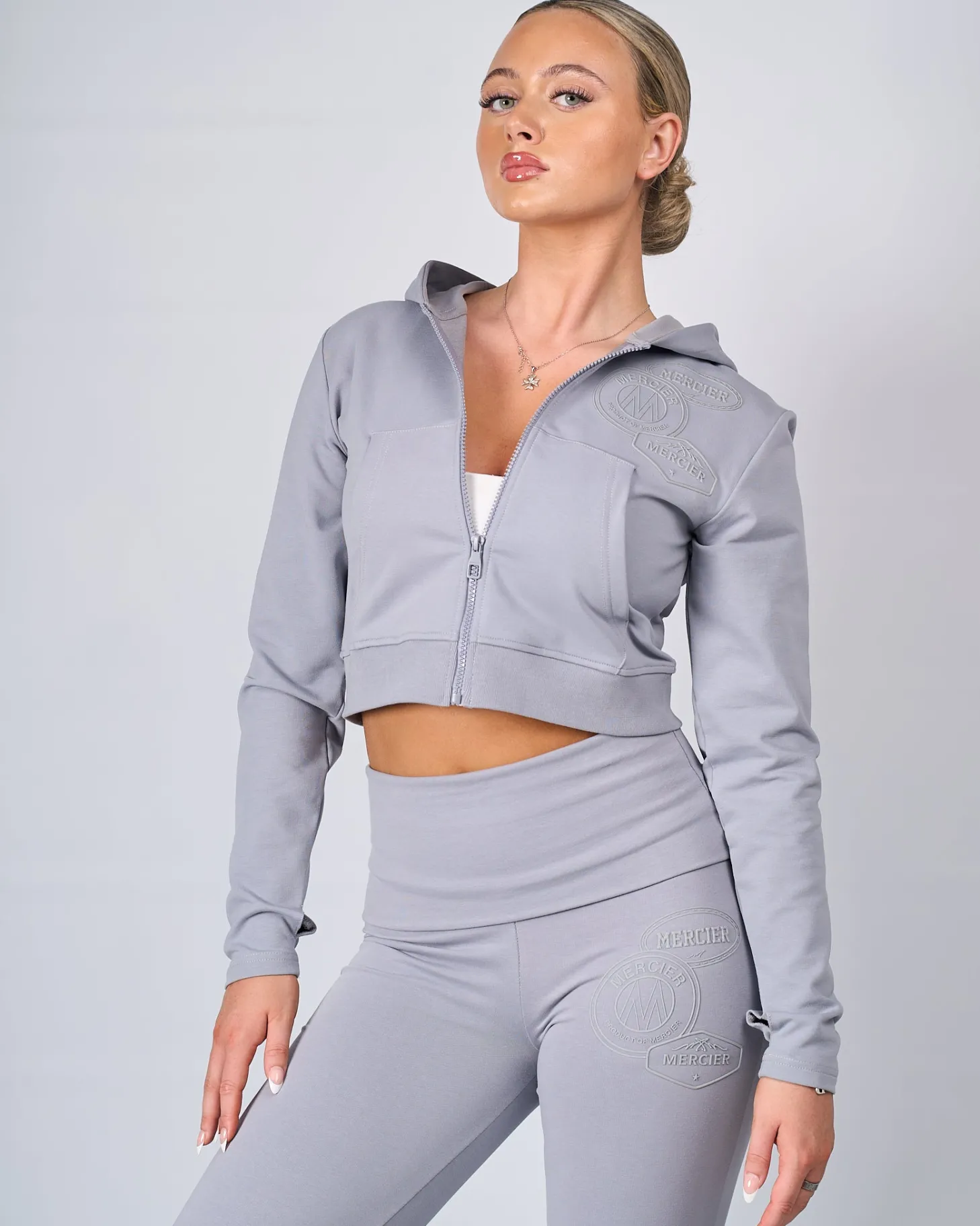 Women Mercier Womens Hoodies | Womens Tracksuits*Womens Grey OG Yoga Zip Up