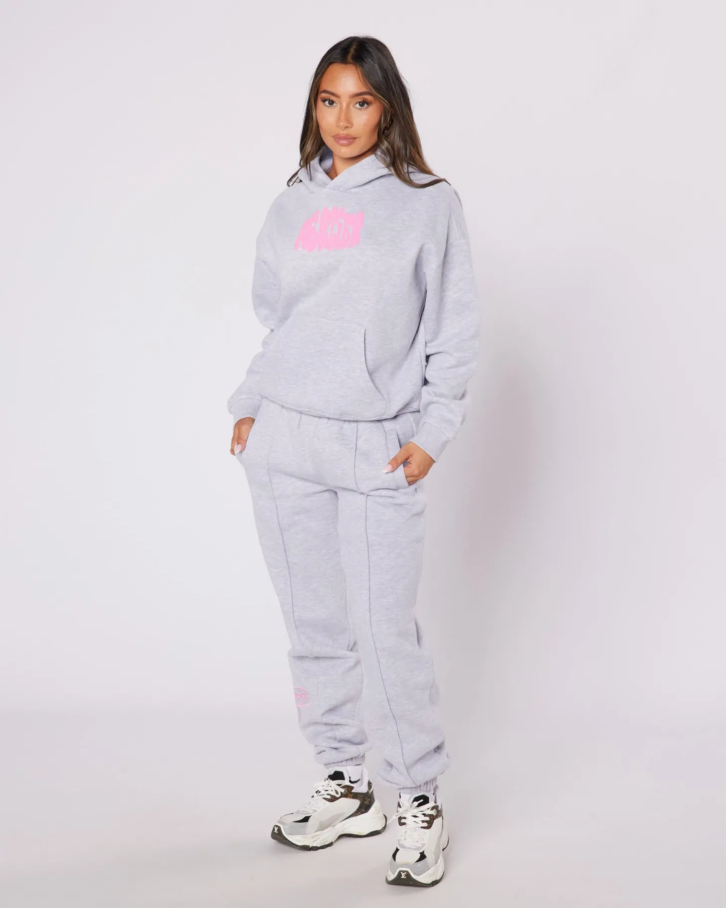 Women Mercier Womens Joggers/leggings | Womens Tracksuits*Womens Grey Pink Bubble Jogger