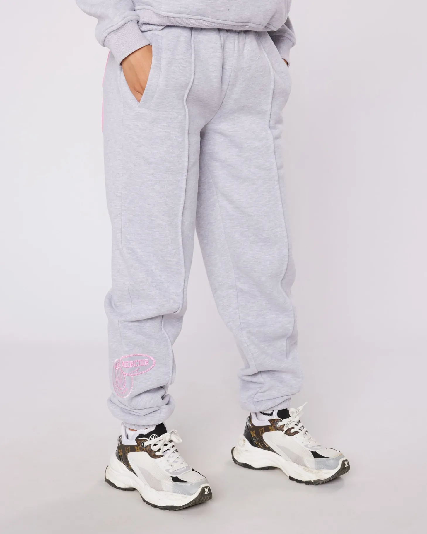 Women Mercier Womens Joggers/leggings | Womens Tracksuits*Womens Grey Pink Bubble Jogger