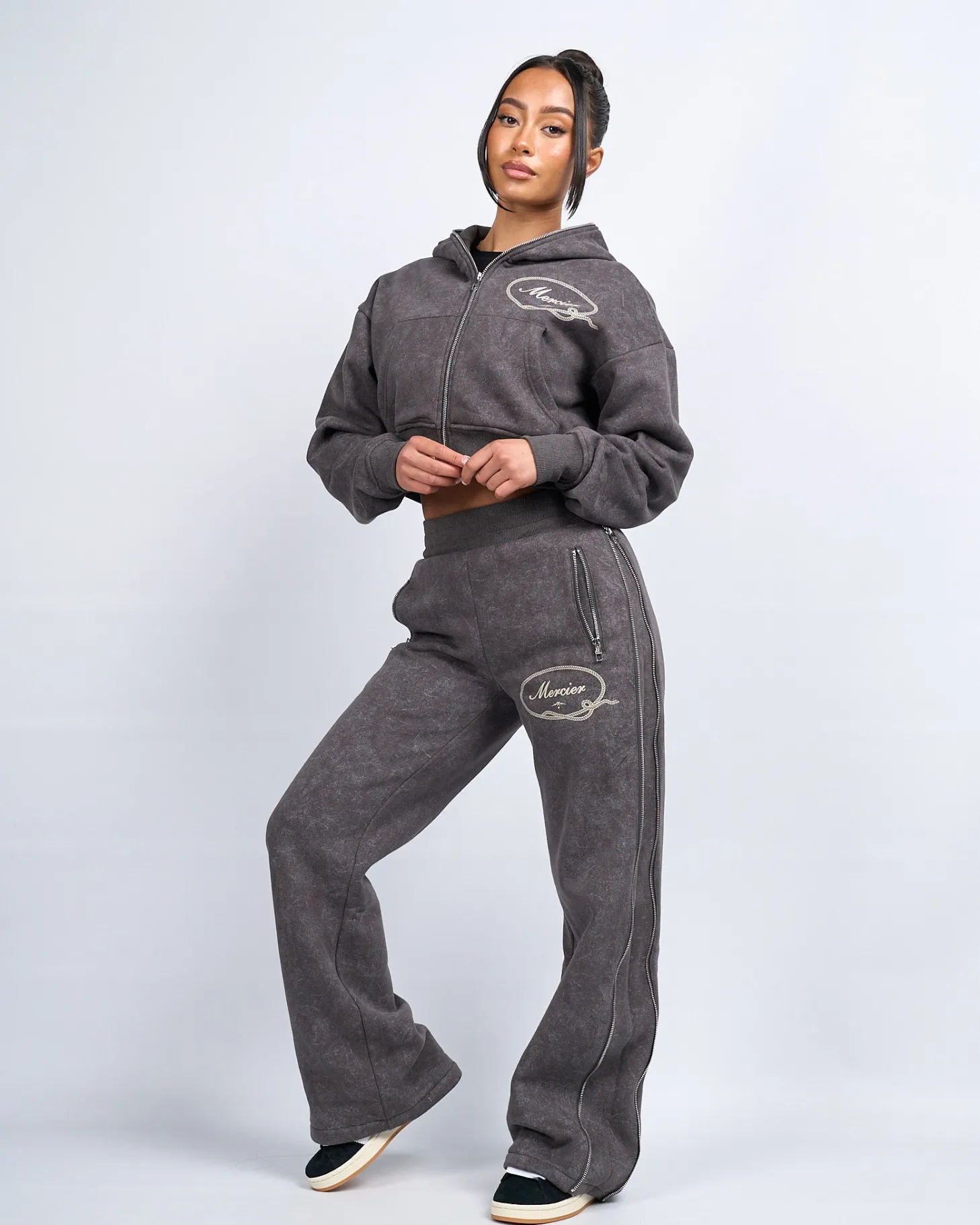 Women Mercier Womens Joggers/leggings | Womens Tracksuits*Womens Grey Round Up Straight Leg Joggers