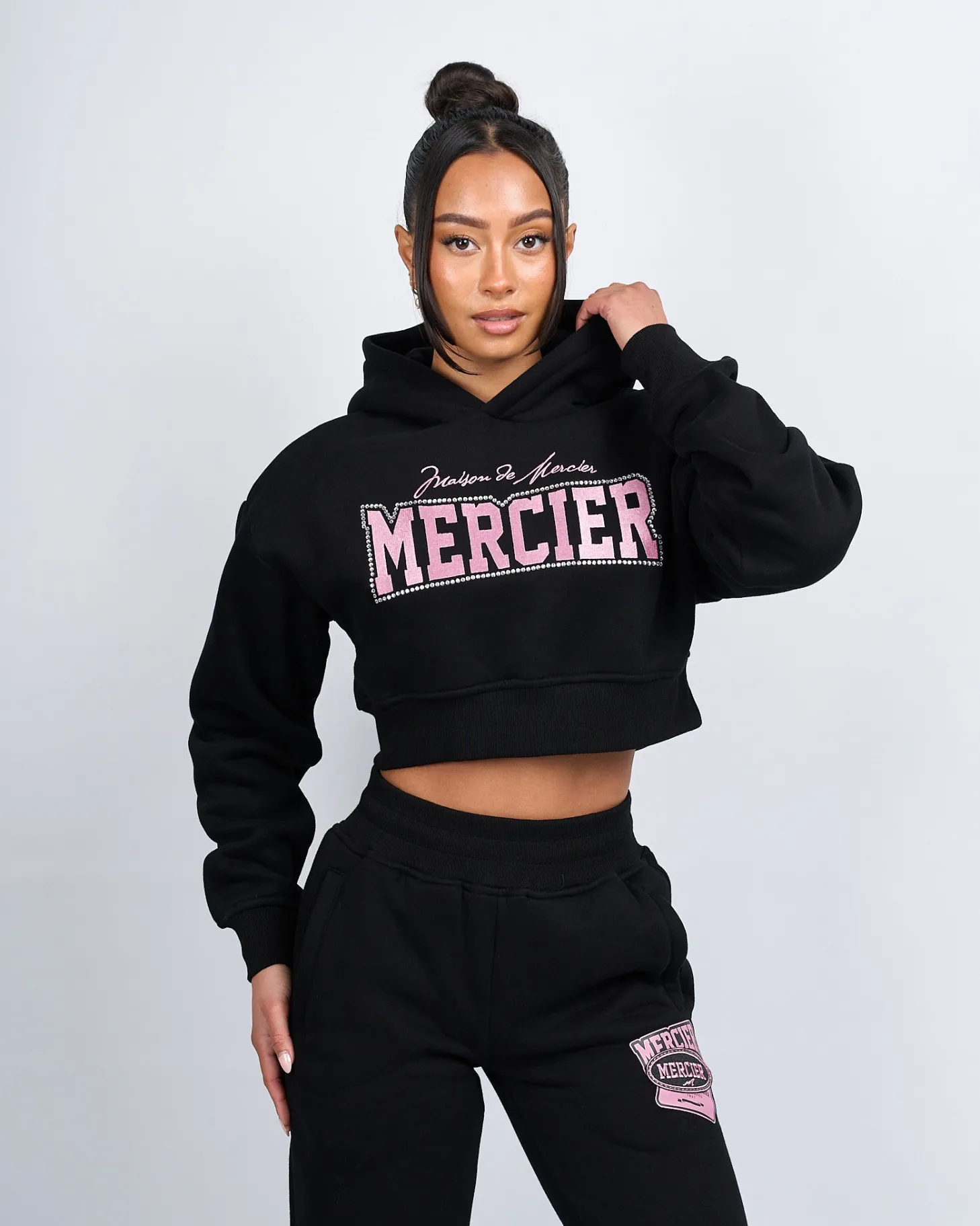 Women Mercier Outlet Womens | Womens Hoodies*Womens Maison De Diamante Cropped Hoodie