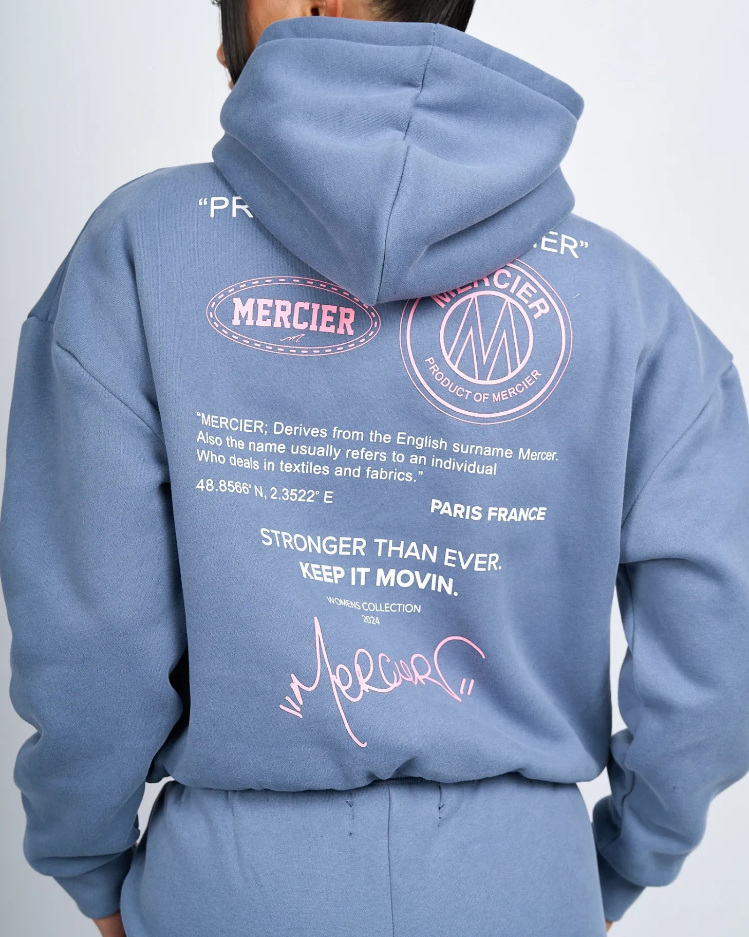 Women Mercier Womens Hoodies | Womens Tracksuits*Womens Moonlight Blue Caruso Hoodie