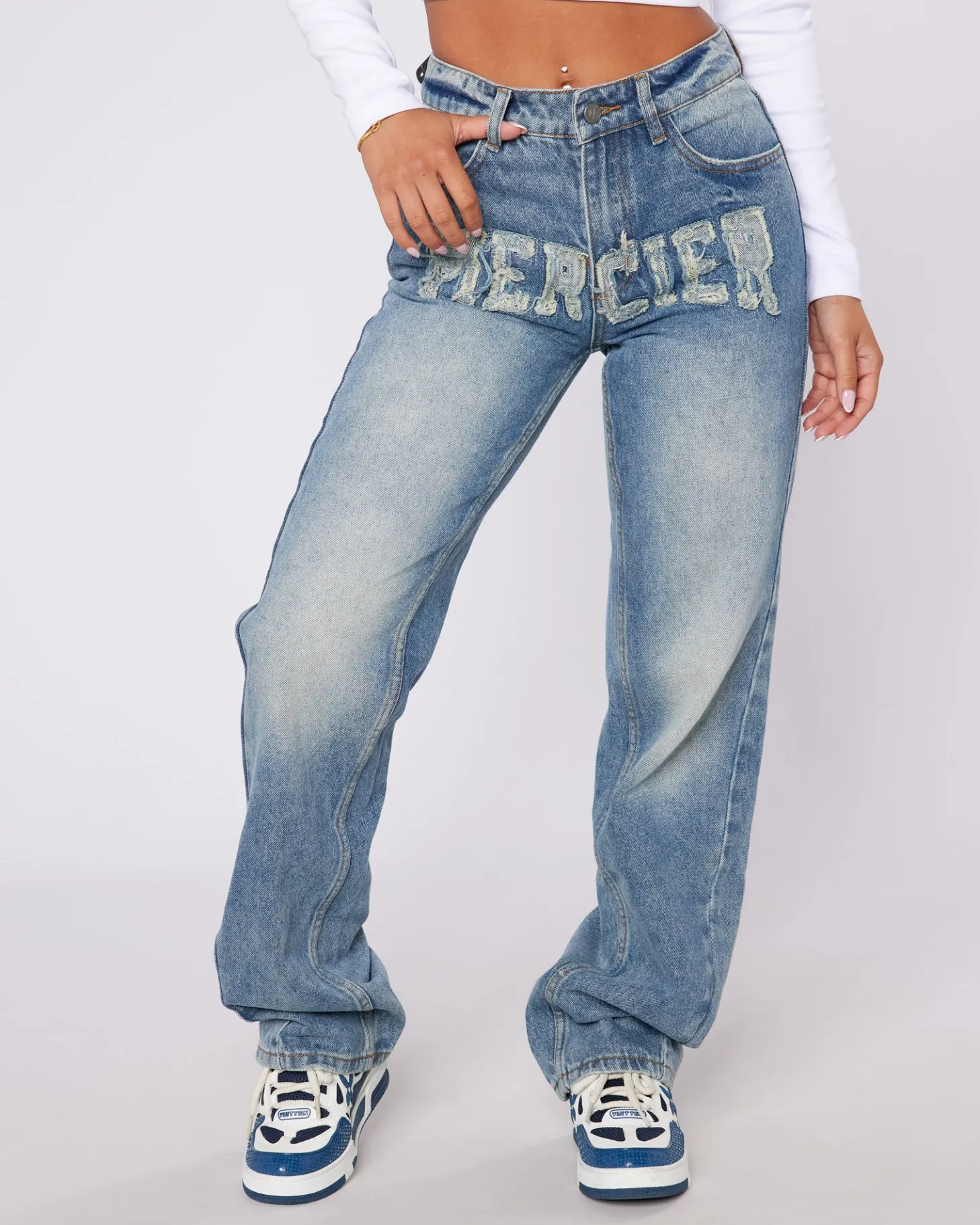 Women Mercier Womens Jeans/cargos | Womens Best Sellers*Womens Raw Edge Denim Jeans